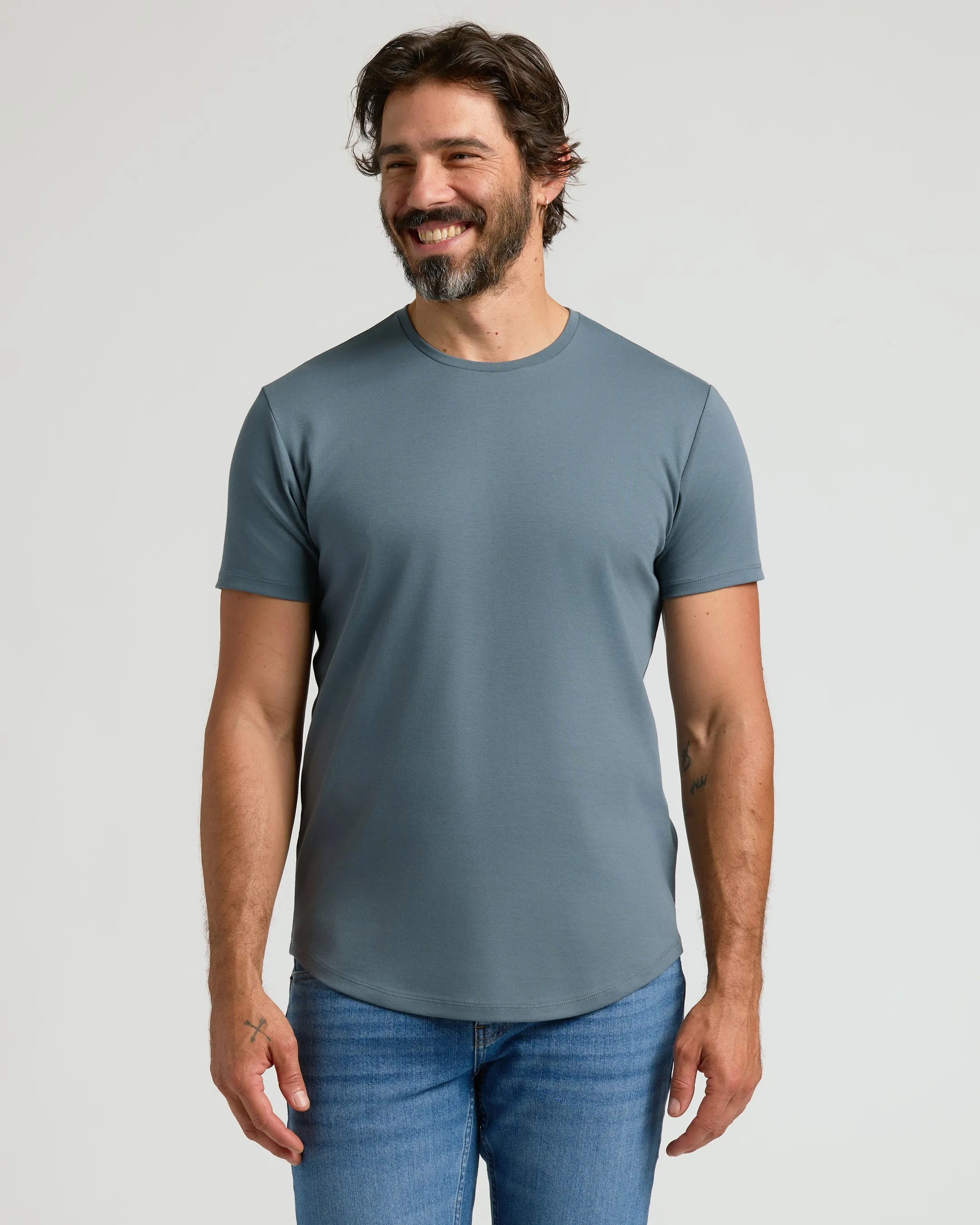 Tempest Premium Pima Crew Curved Hem sold by True Classic