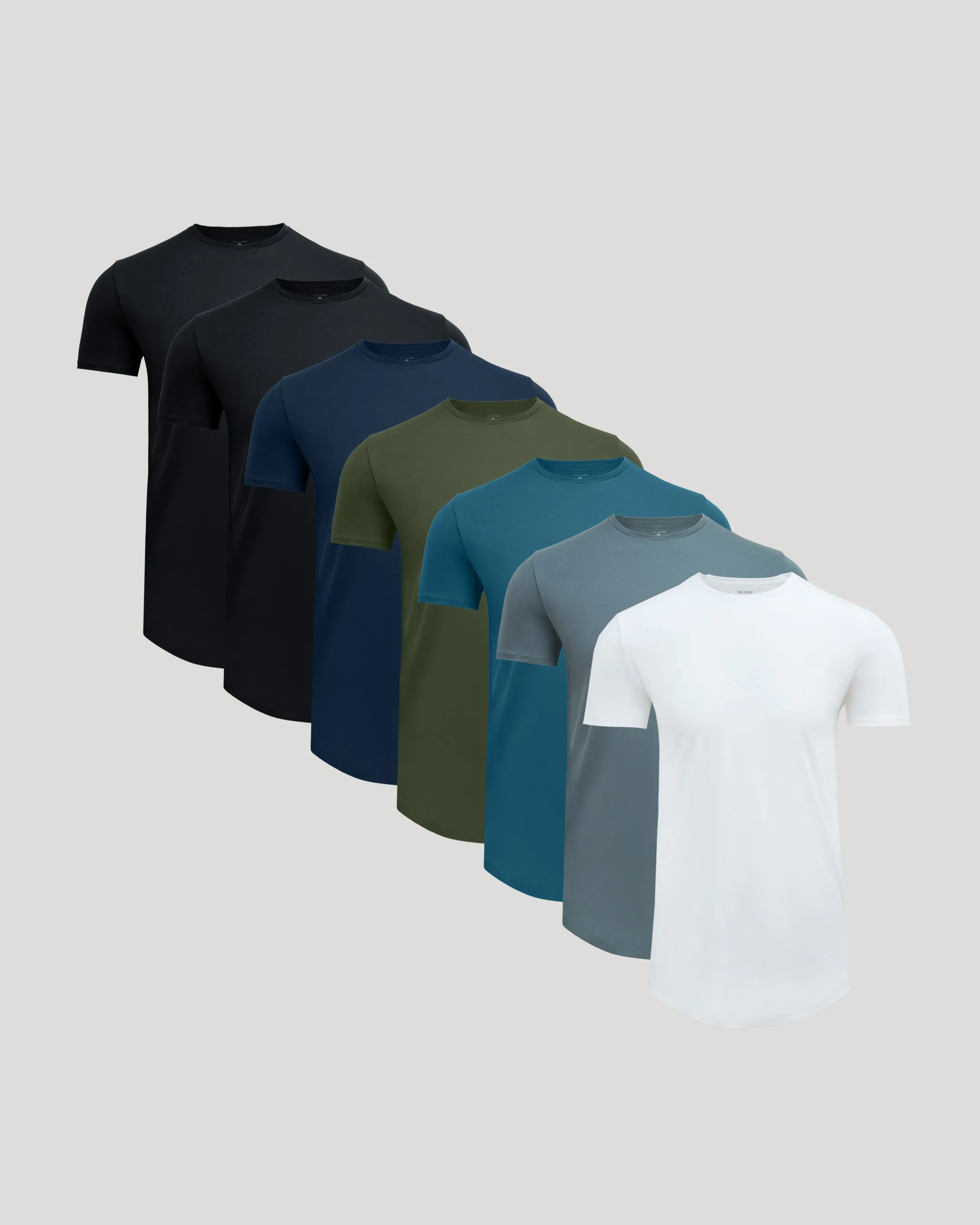 Wardrobe Tall Premium Pima Crew Curved Hem 7-Pack sold by True Classic