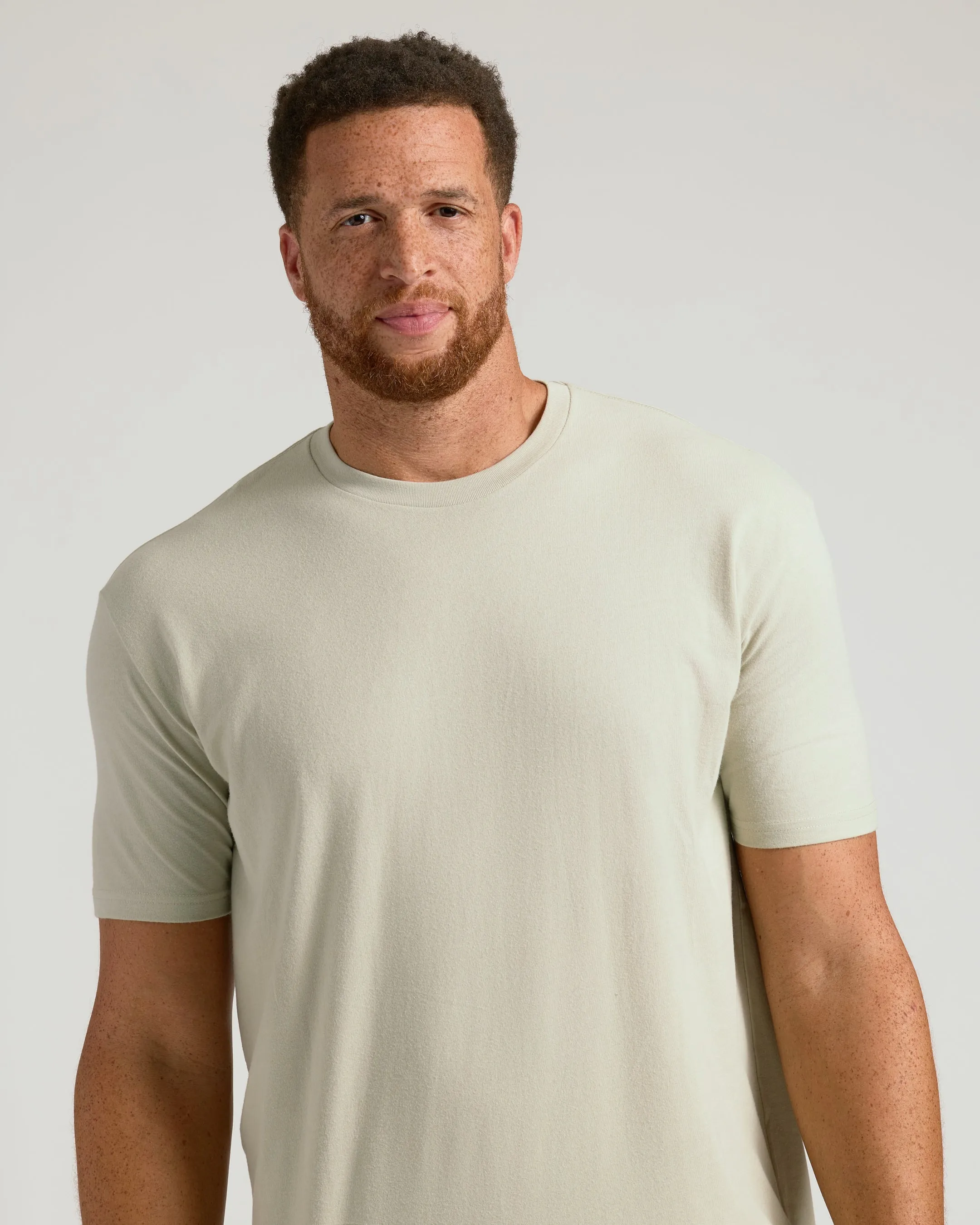 Dark Heather Graystone Tall Straight Hem Crew Neck T-Shirt sold by True Classic product image thumbnail 5