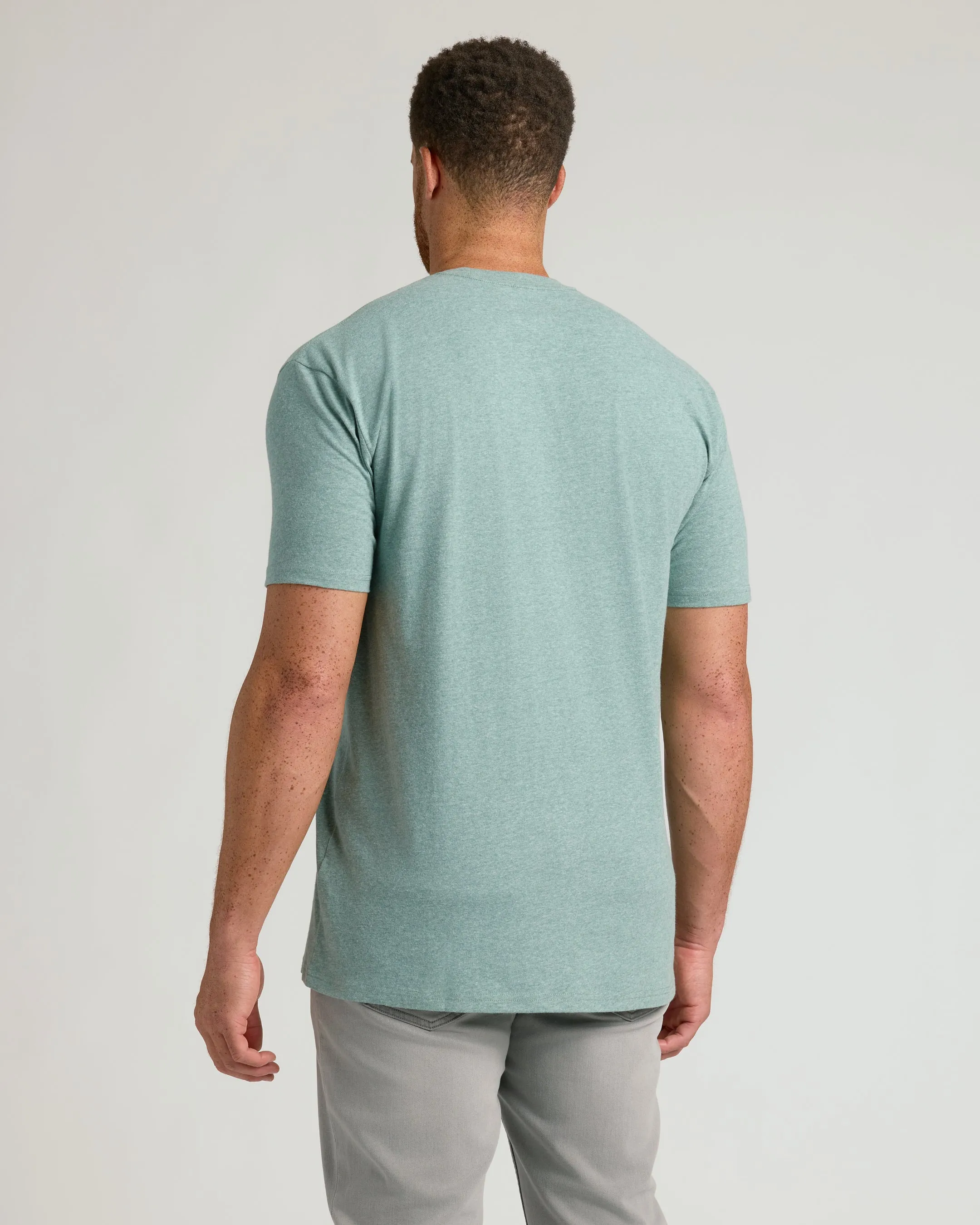 Heather Balsam Tall Straight Hem Crew Neck T-Shirt sold by True Classic product image thumbnail 3