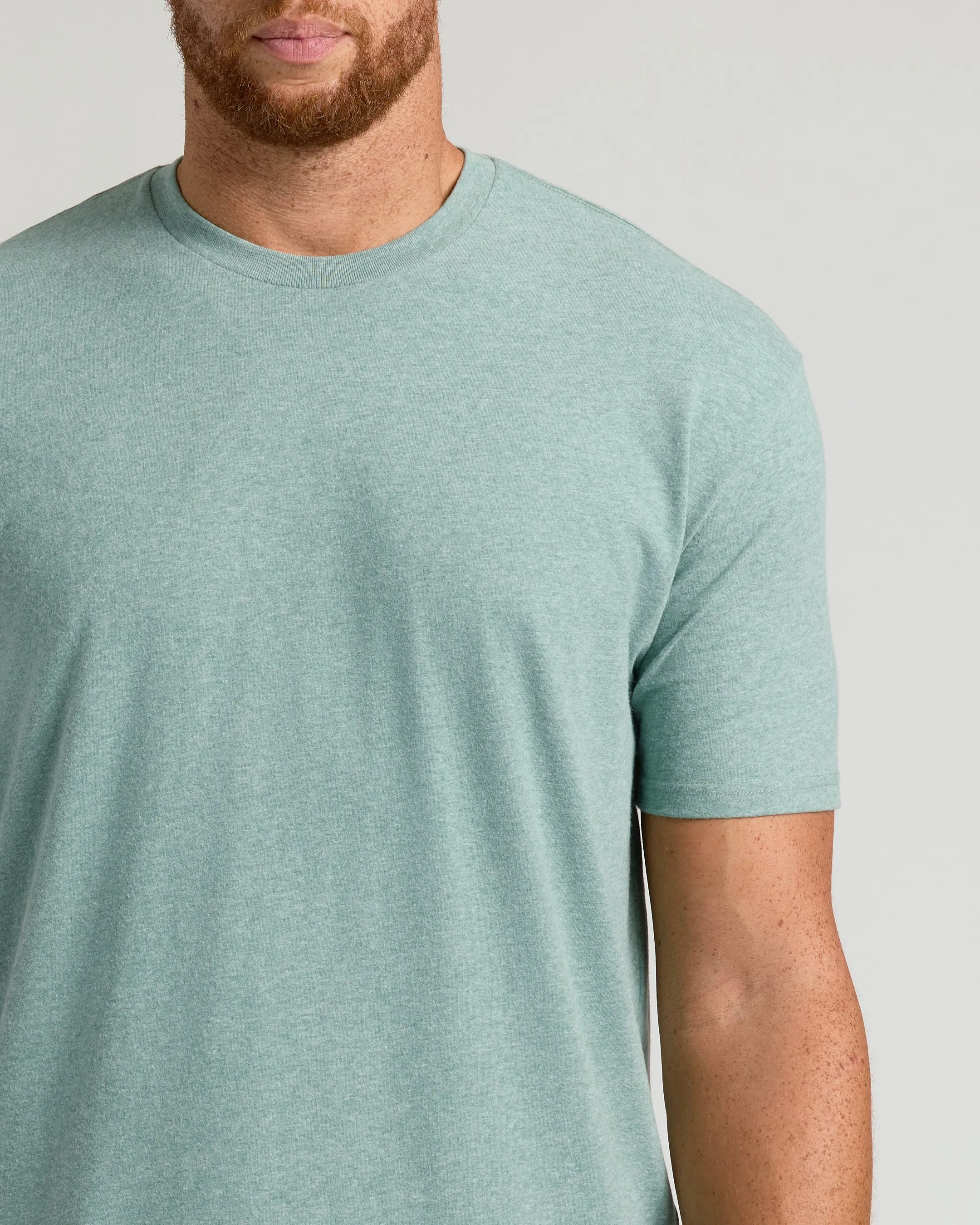 Heather Balsam Tall Straight Hem Crew Neck T-Shirt sold by True Classic product image thumbnail 5