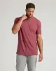 Dark Heather Claret Tall Straight Hem Crew Neck T-Shirt sold by True Classic