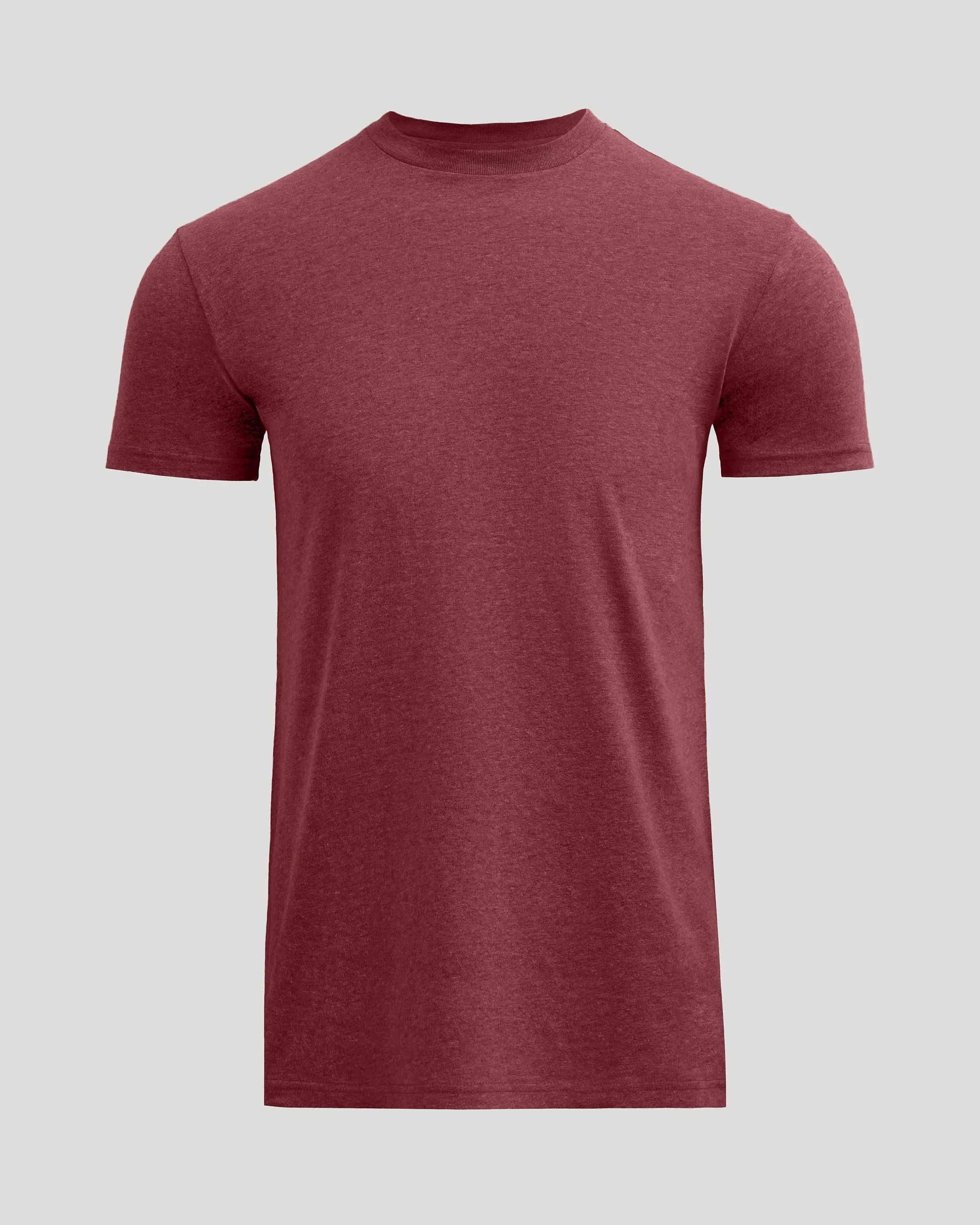 Dark Heather Claret Tall Straight Hem Crew Neck T-Shirt sold by True Classic product image thumbnail 2