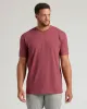 Dark Heather Claret Tall Straight Hem Crew Neck T-Shirt sold by True Classic