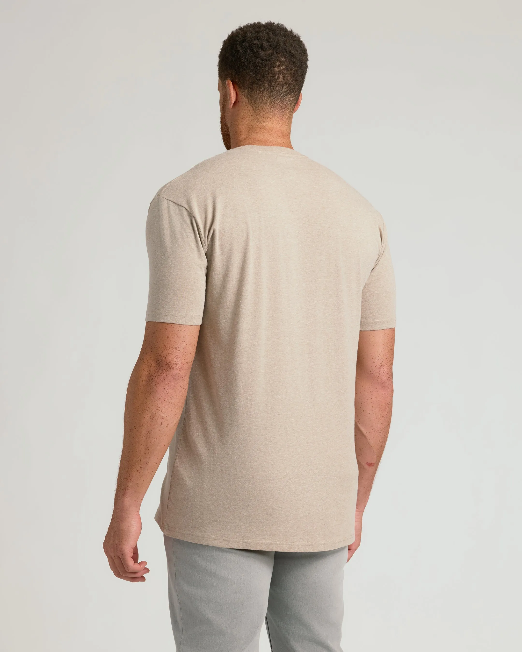 Heather Fennel Tall Straight Hem Crew Neck T-Shirt sold by True Classic product image thumbnail 3
