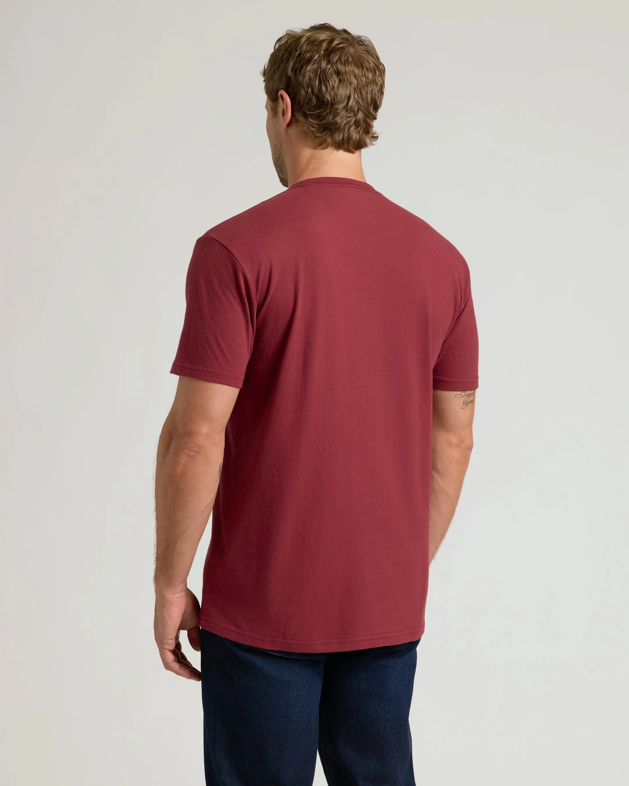 Claret Pocket Crew Tee sold by True Classic product image thumbnail 3