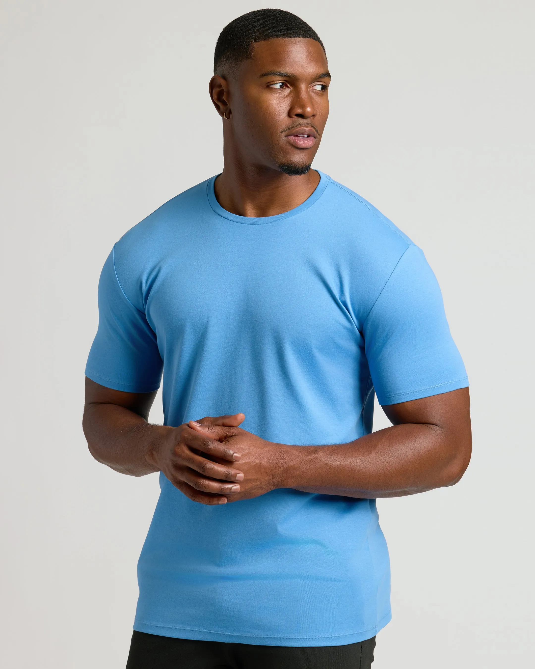 Cerulean Tall Premium Pima Crew Neck sold by True Classic product image thumbnail 4
