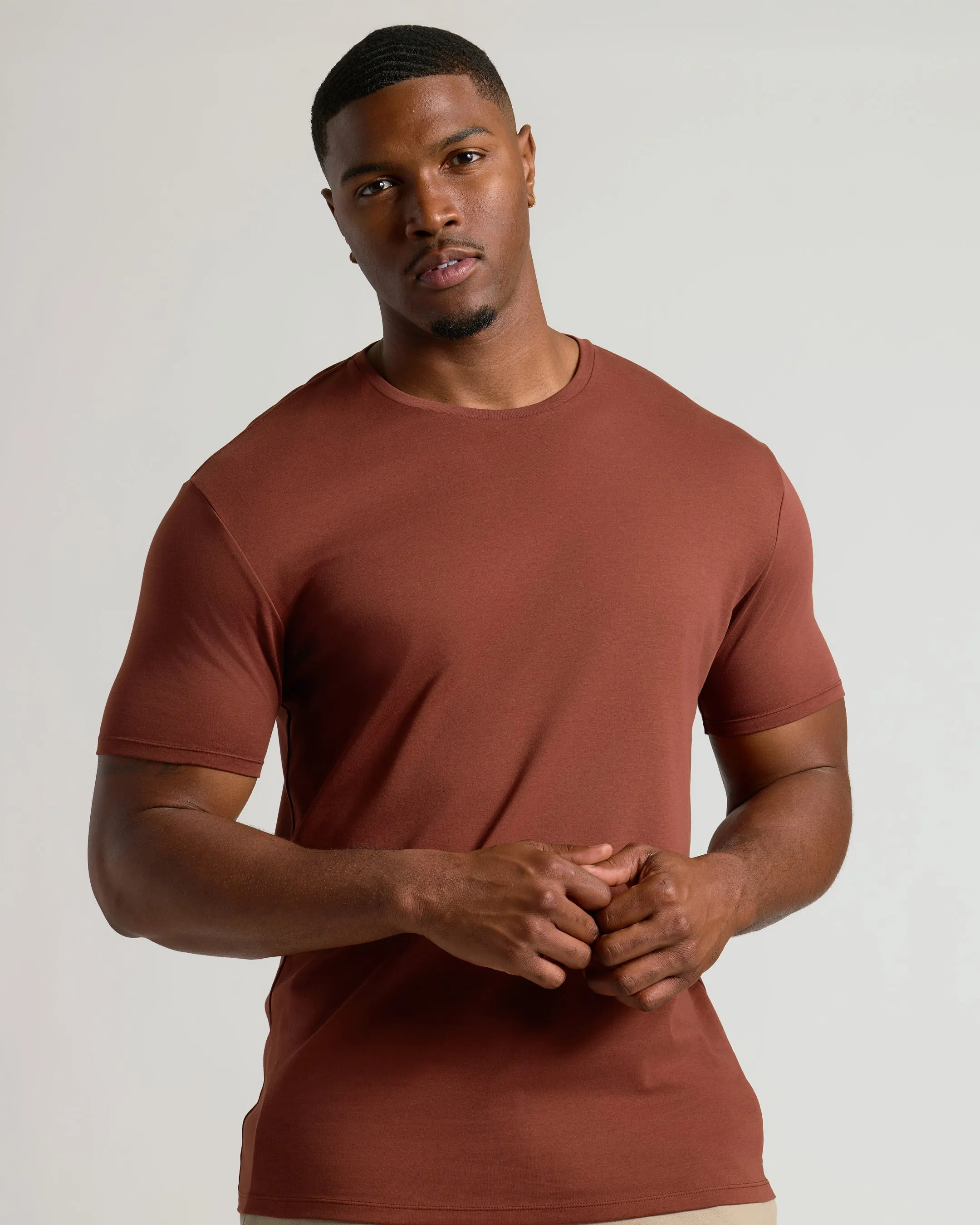 Chestnut Tall Premium Pima Crew Neck sold by True Classic product image thumbnail 4