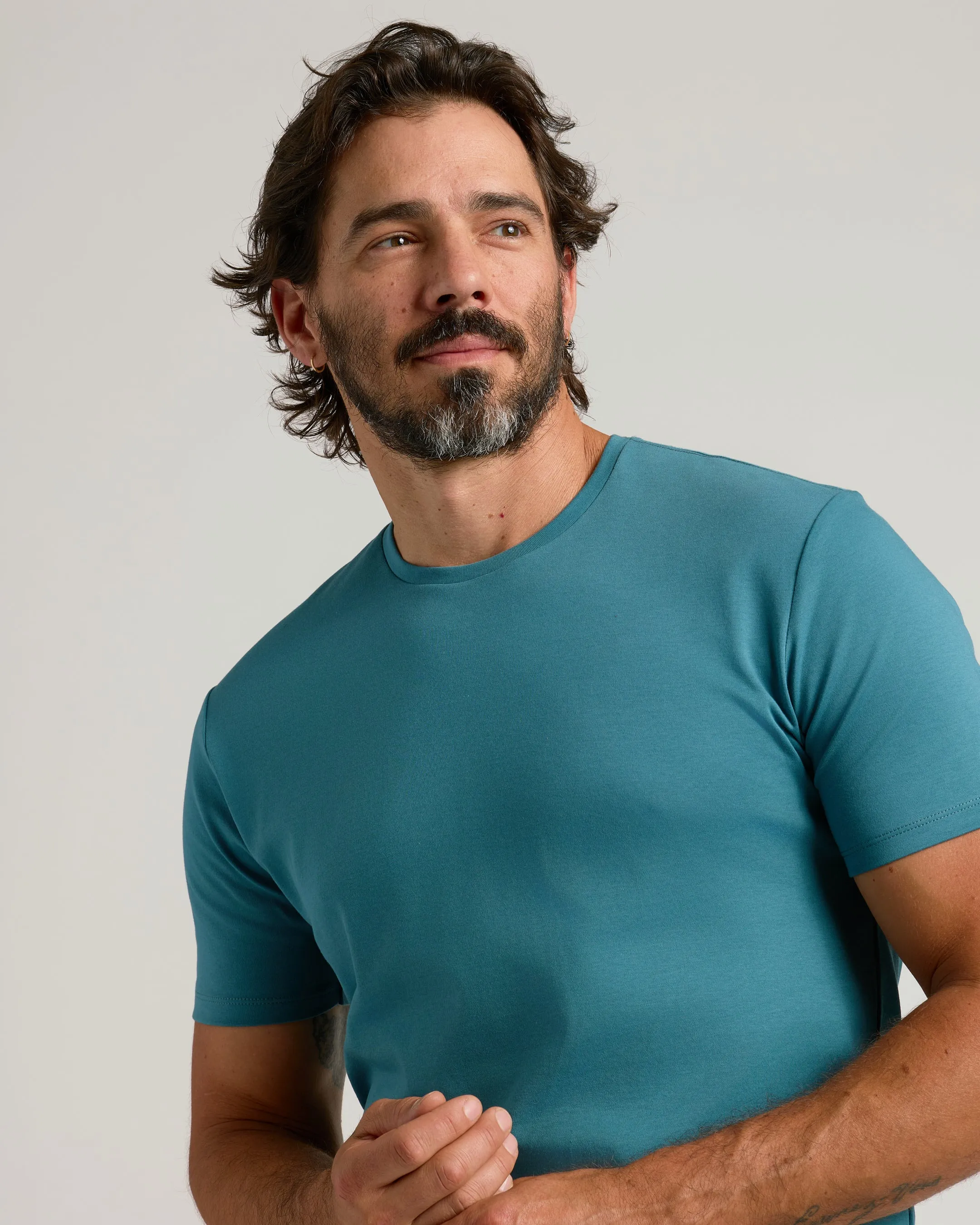 Sapphire Premium Pima Crew Neck sold by True Classic product image thumbnail 4