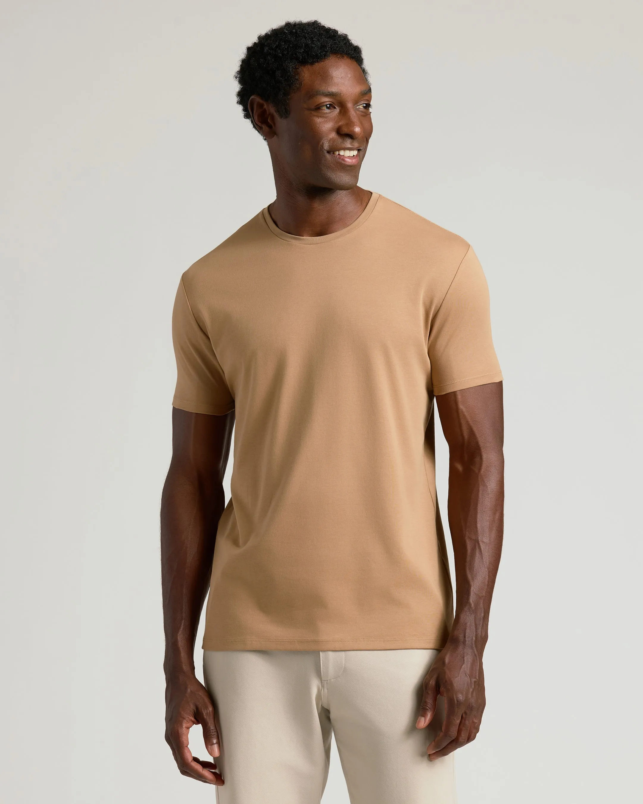 Tahini Premium Pima Crew Neck sold by True Classic product image thumbnail 4