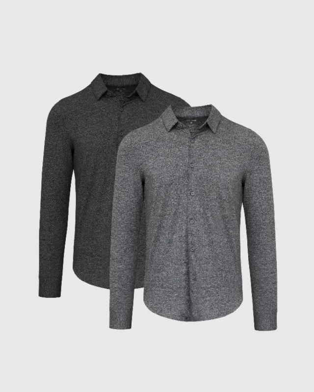 Heather Long Sleeve Do-It-All Comfort Shirt 2-Pack sold by True Classic