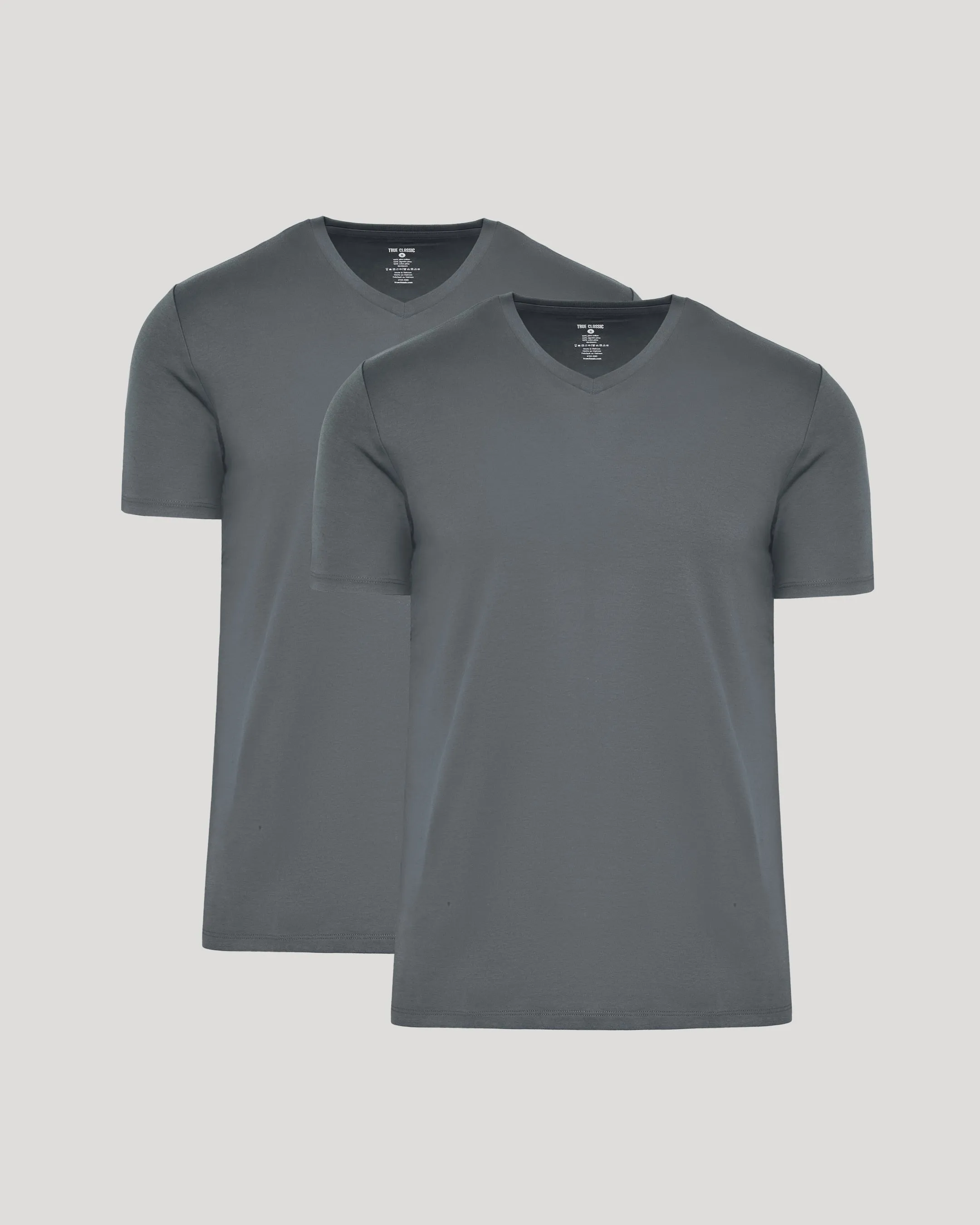Carbon Premium Pima V-Neck 2-Pack sold by True Classic