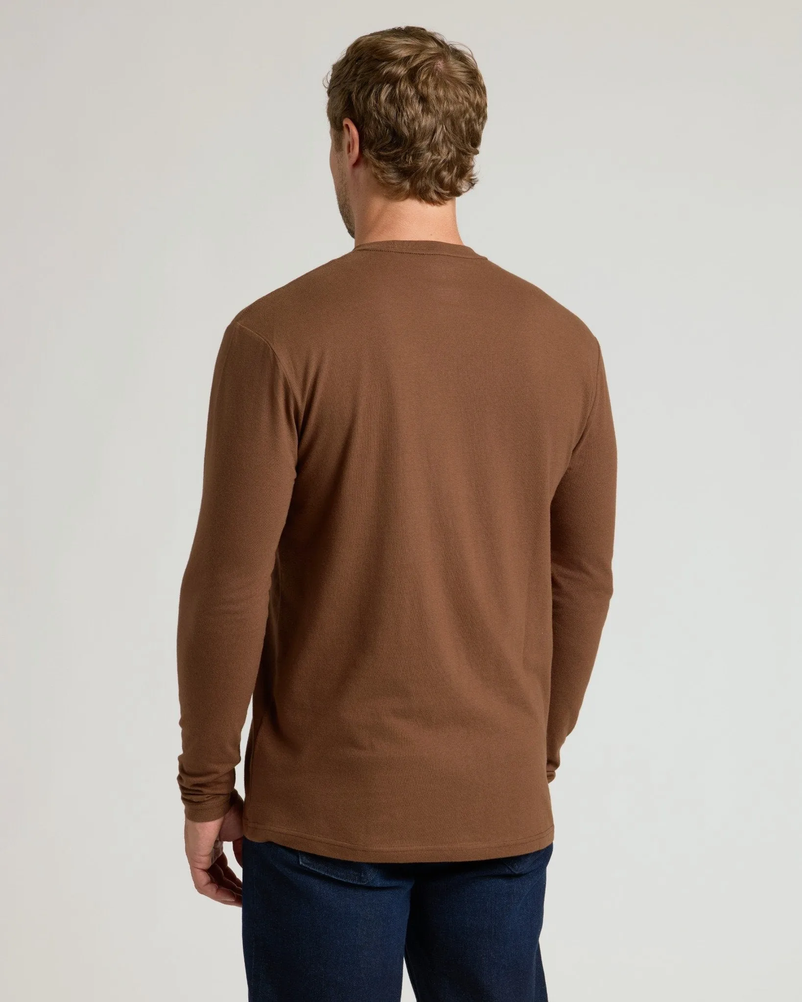 Sepiawood Classic Long Sleeve Crew Neck sold by True Classic product image thumbnail 3