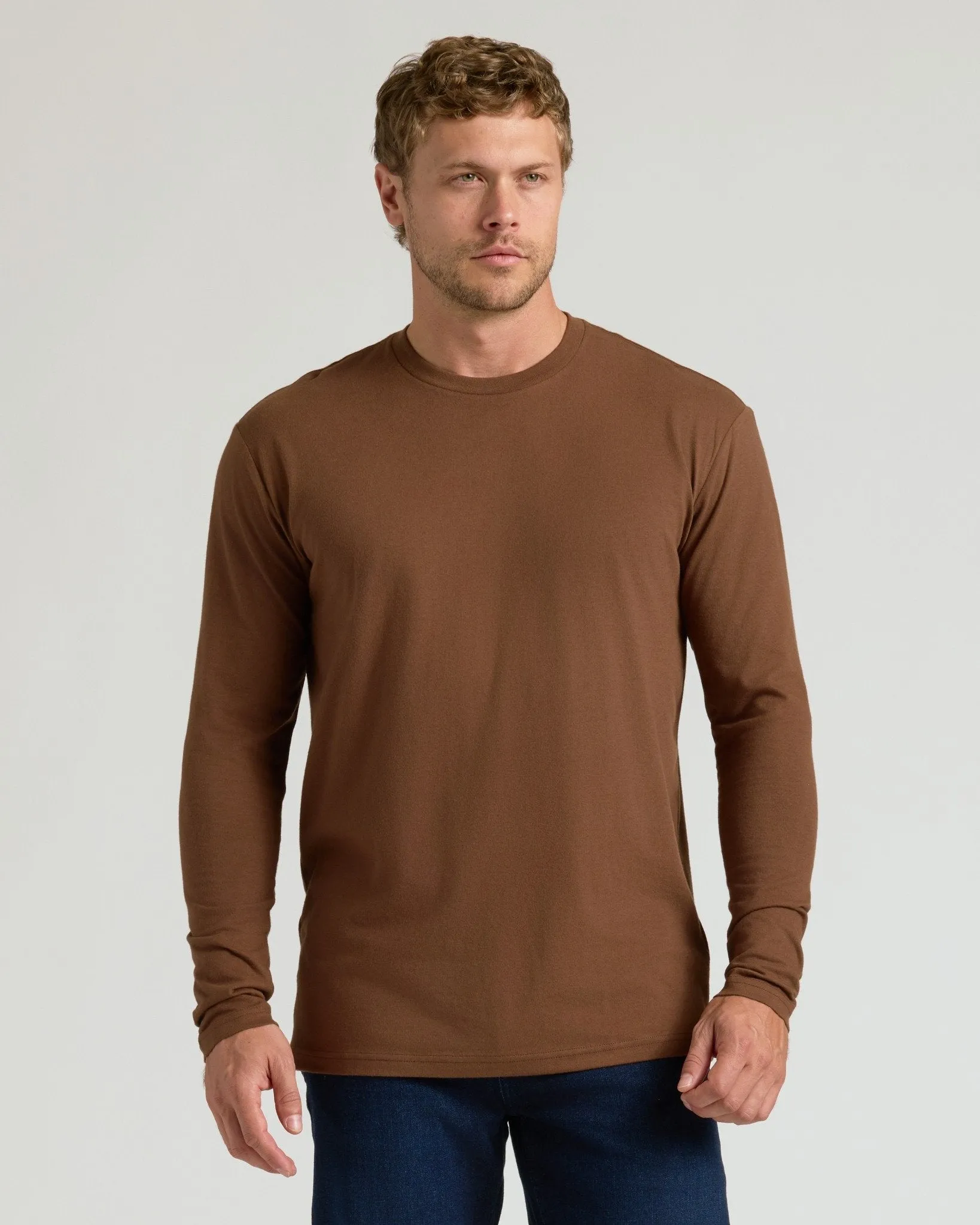 Sepiawood Classic Long Sleeve Crew Neck sold by True Classic