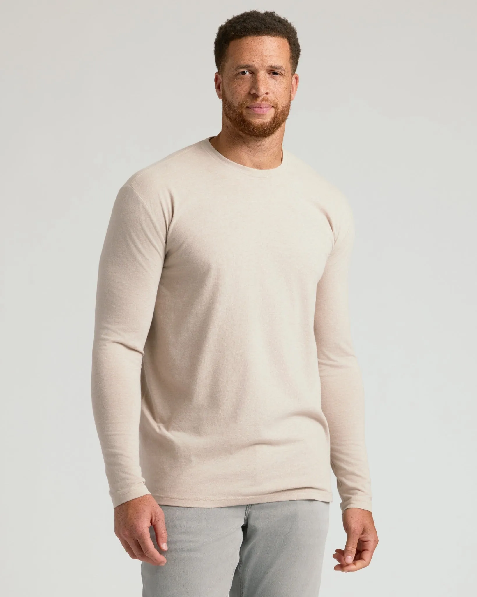 Heather Truffle Tall Long Sleeve T Shirt sold by True Classic