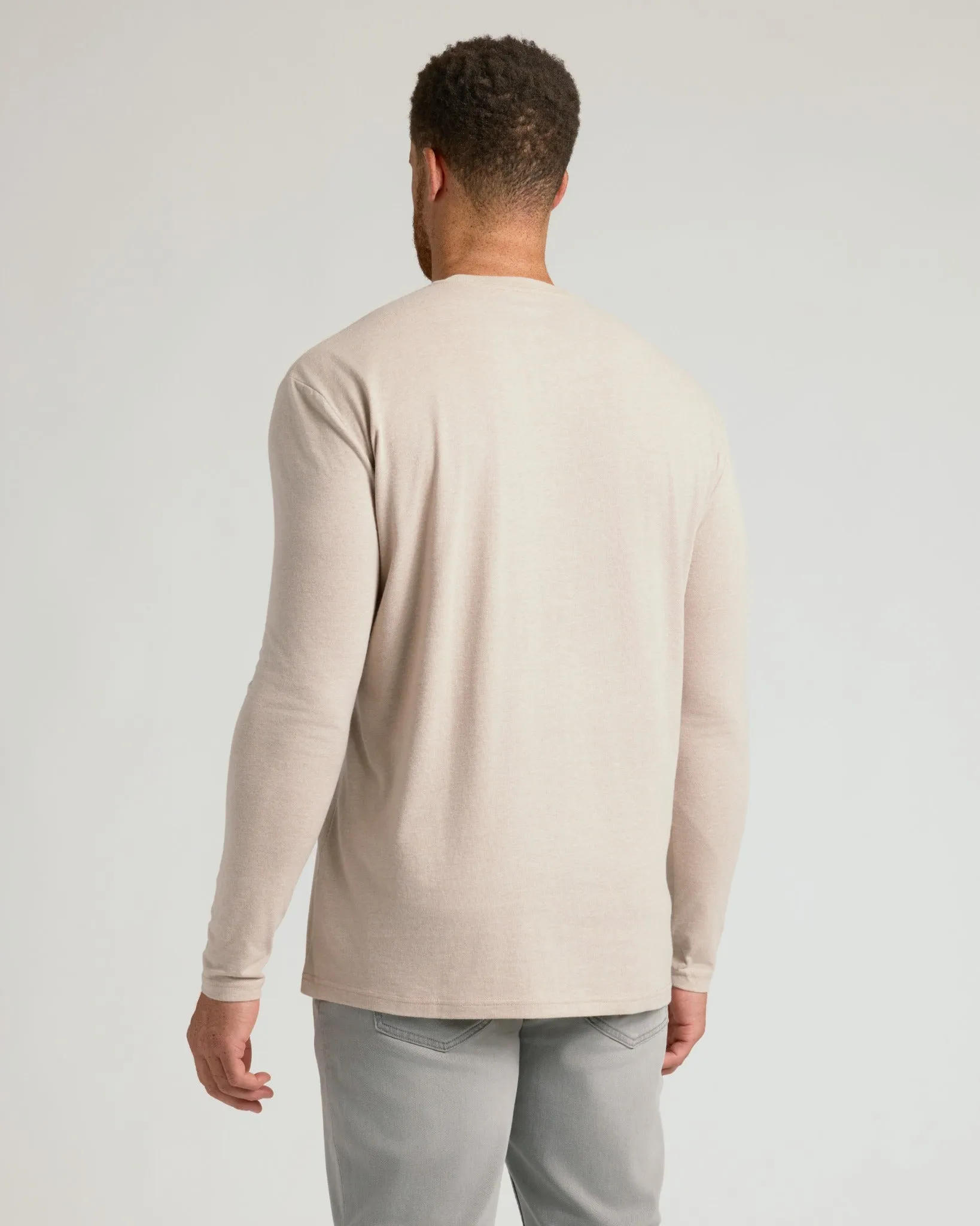 Heather Truffle Tall Long Sleeve T Shirt sold by True Classic product image thumbnail 3