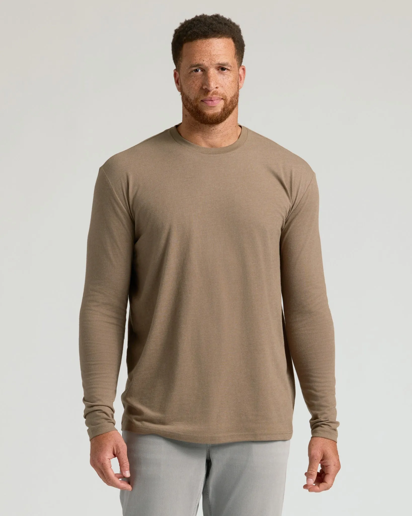 Dark Heather Sagewood Tall Long Sleeve T-Shirt sold by True Classic