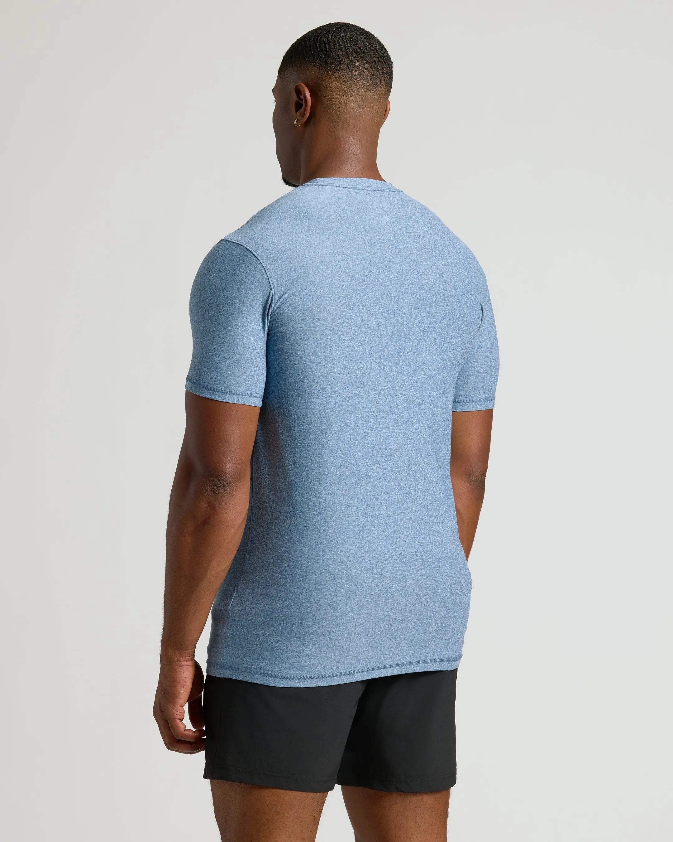 Heather Azul Tall Active Crew Neck 2.0 sold by True Classic product image thumbnail 3