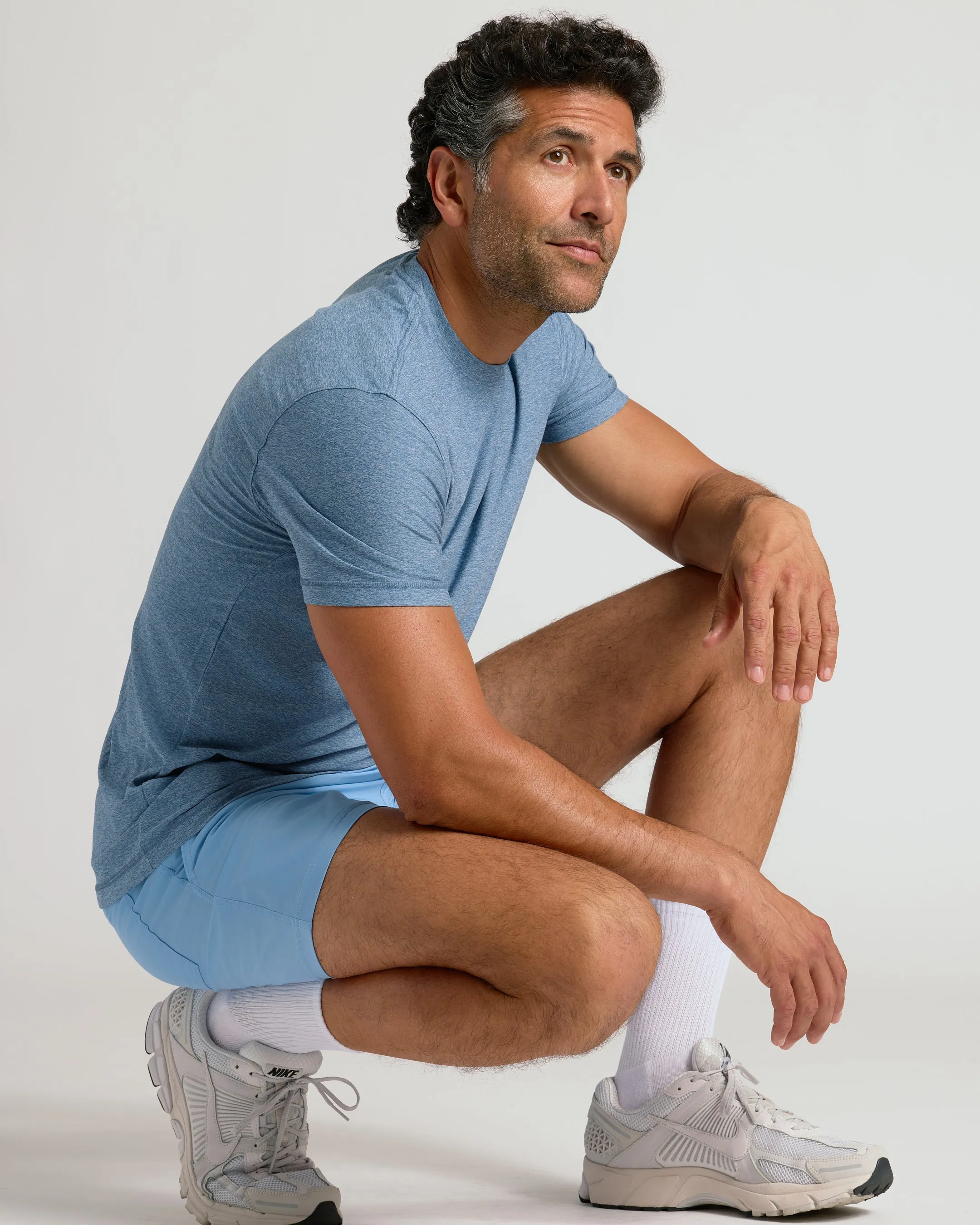 Heather Azul Active Crew Neck Tee sold by True Classic product image thumbnail 5