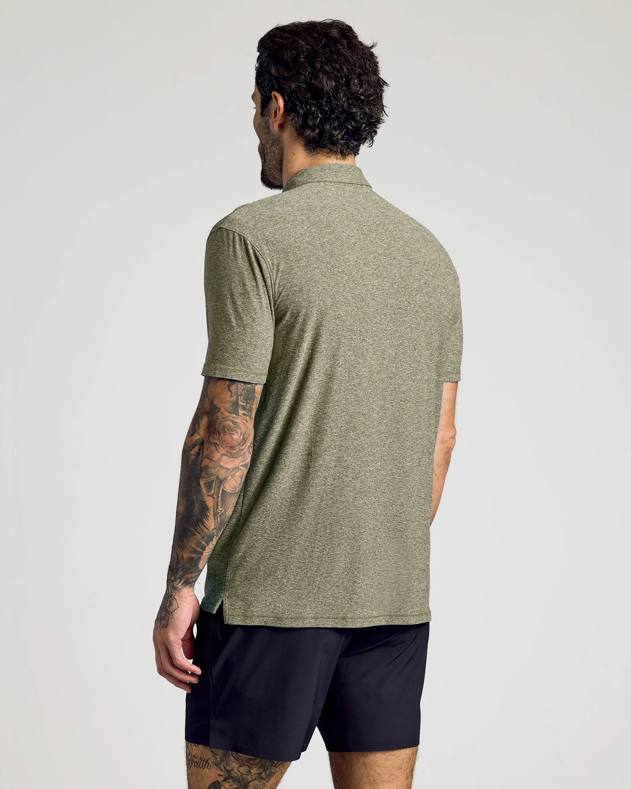 Heather Military Green Active Polo 2.0 sold by True Classic product image thumbnail 3