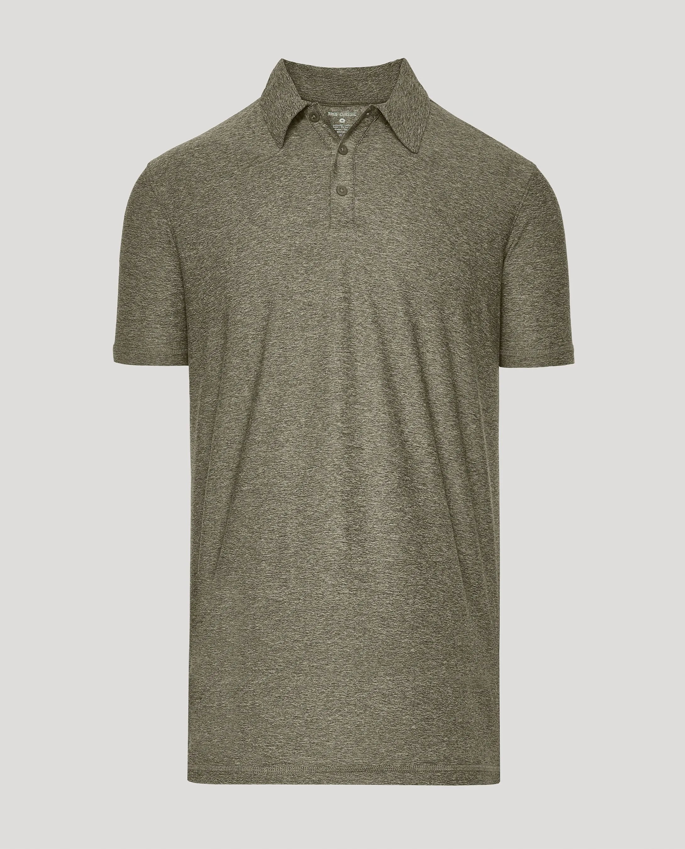Heather Military Green Short Sleeve Tall Active Polo sold by True Classic product image thumbnail 2