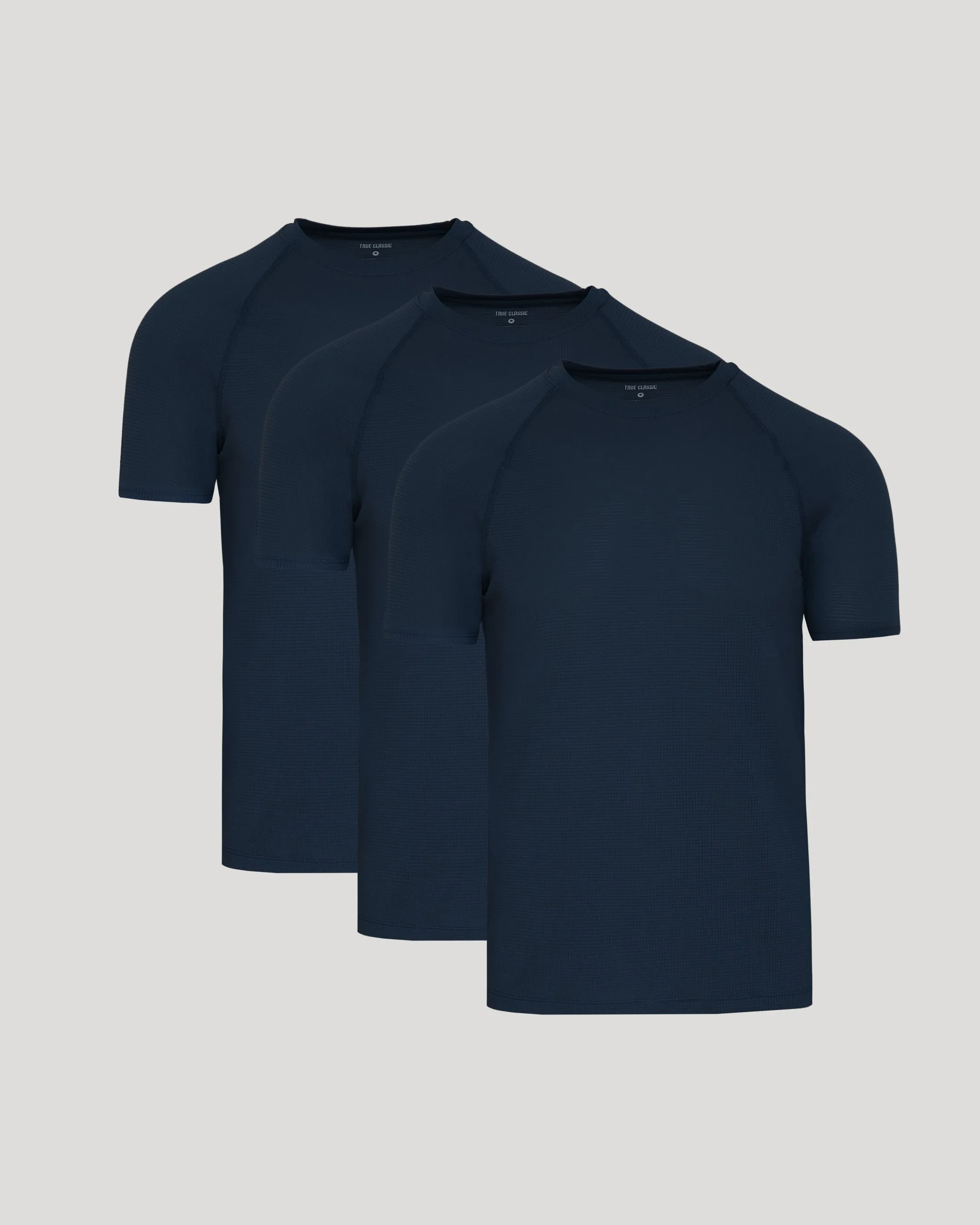 Navy Active Mesh Crew 3-Pack sold by True Classic