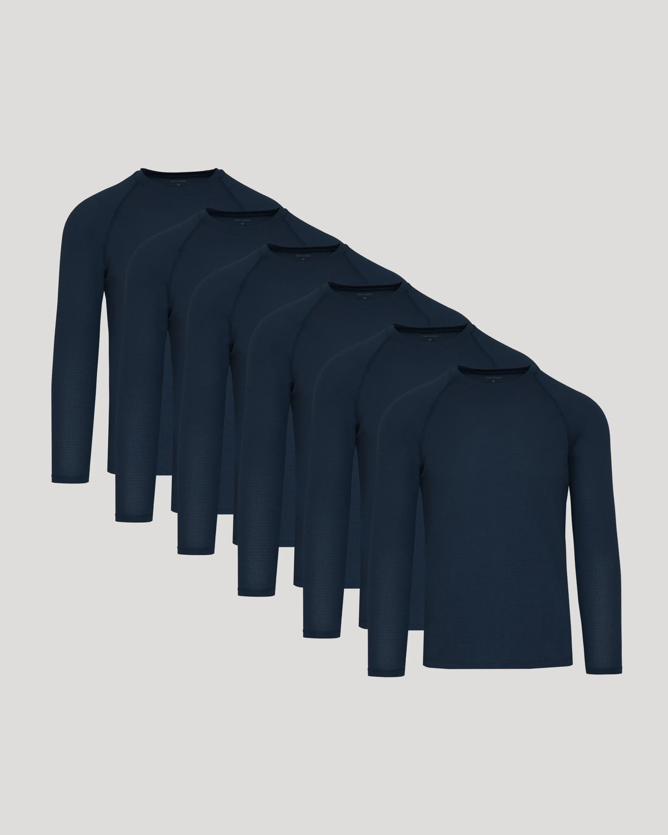 Navy Active Mesh Long Sleeve Crew 6-Pack sold by True Classic