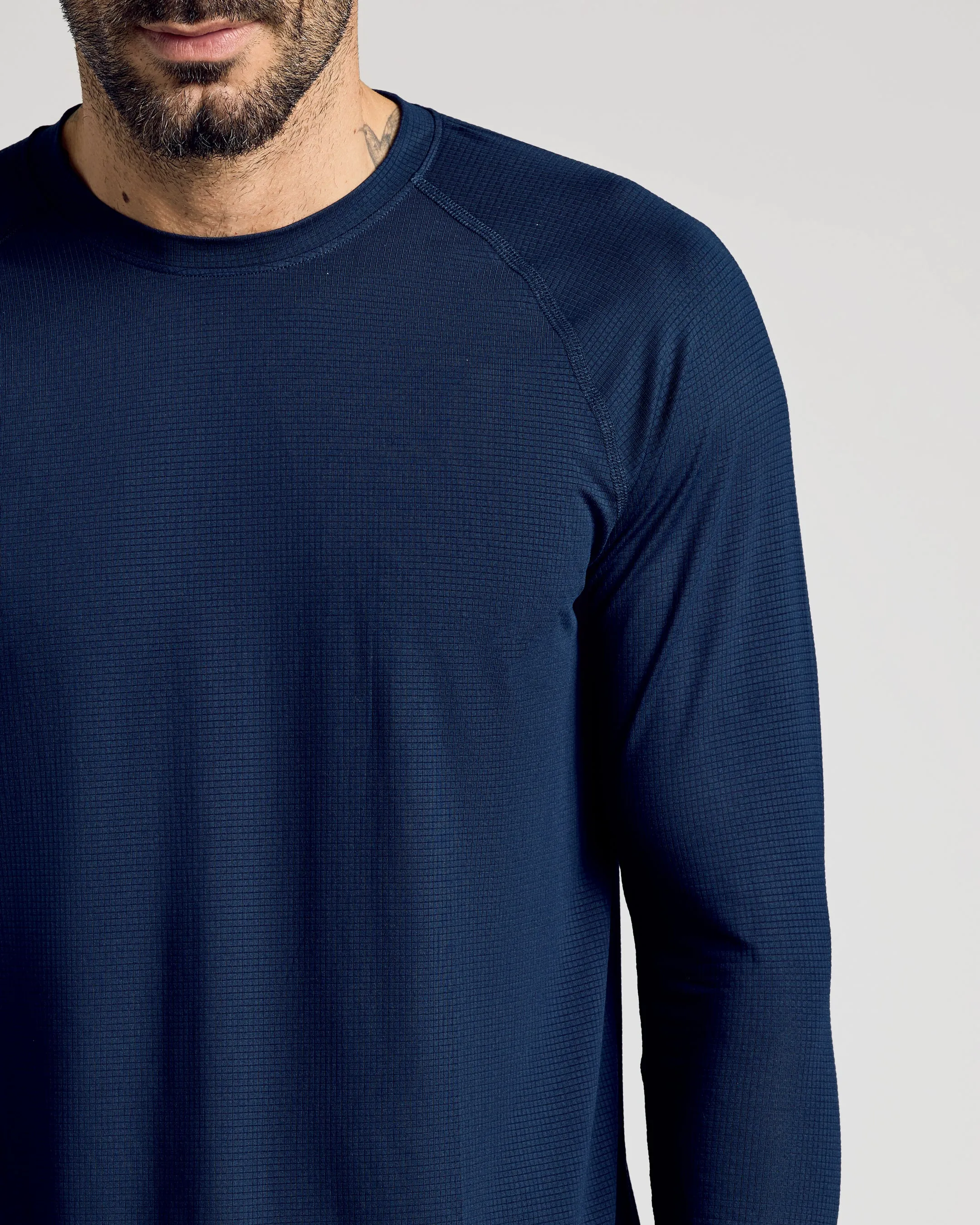 Navy Active Mesh Long Sleeve Crew 6-Pack sold by True Classic product image thumbnail 4