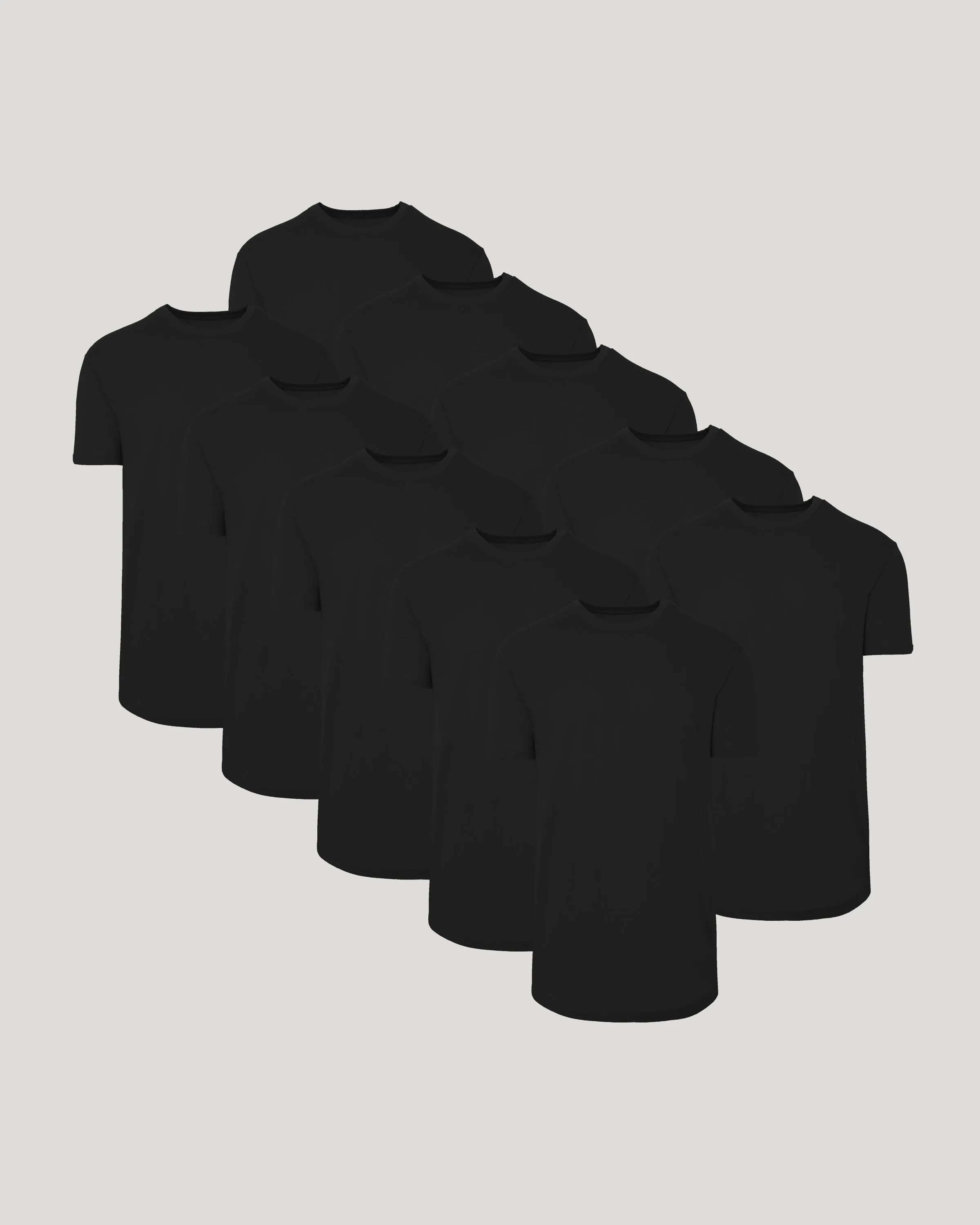Black Classic Tall Curved Hem Crew 10-Pack sold by True Classic