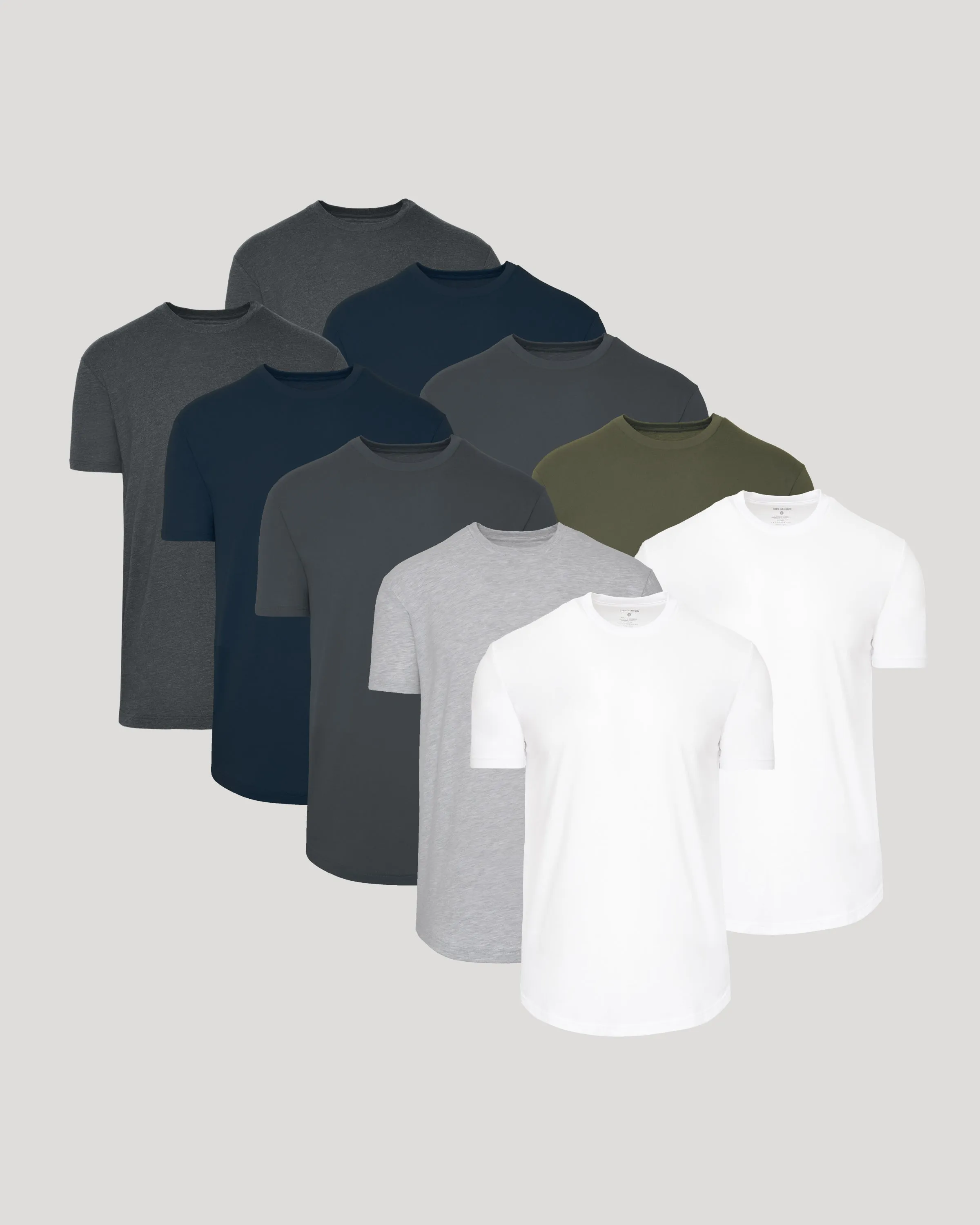 Wardrobe Straight Hem Crew Neck T-Shirt 10-Pack sold by True Classic
