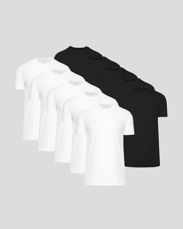 Black & White Tall Classic Crew 10-Pack sold by True Classic