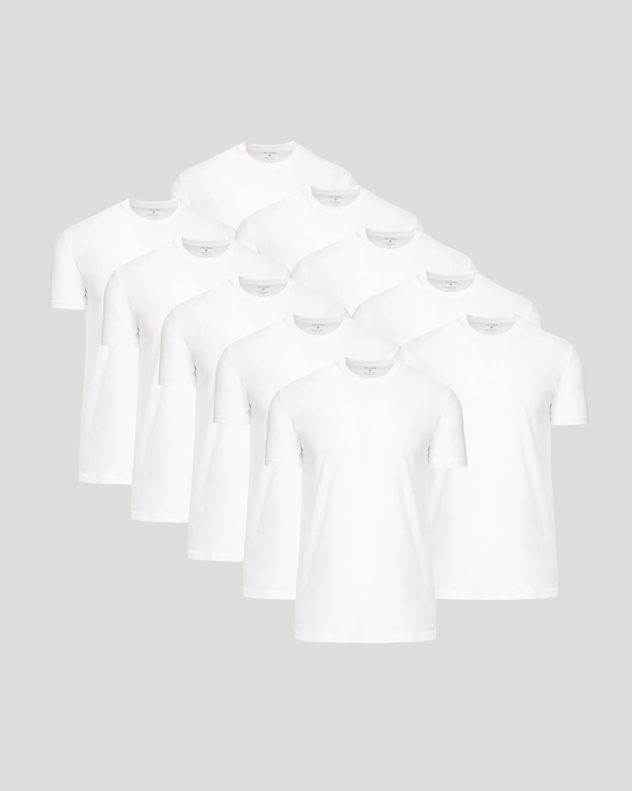 All White Tall Classic Crew 10-Pack sold by True Classic