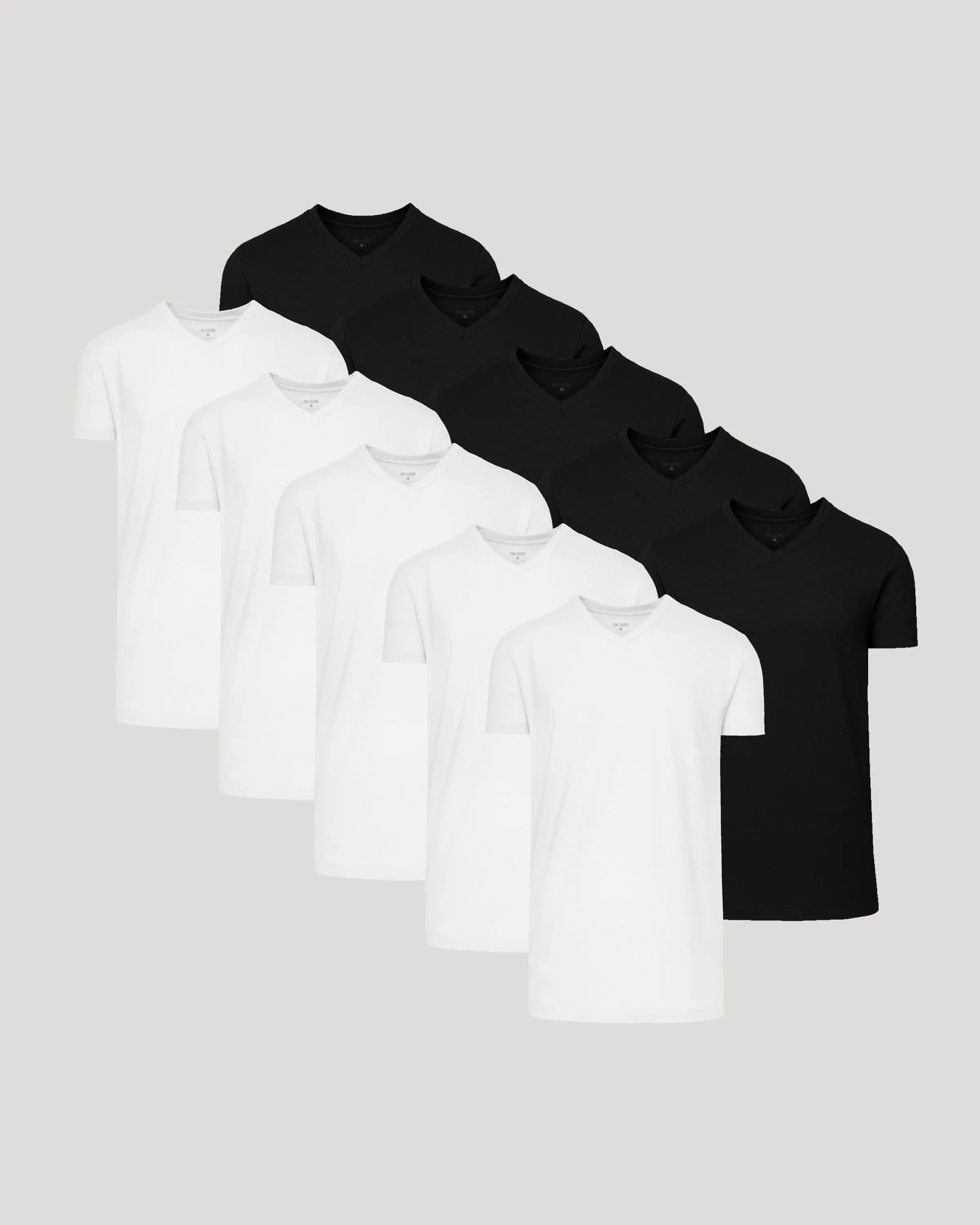 Black & White Classic Tall V-Neck 10-Pack sold by True Classic
