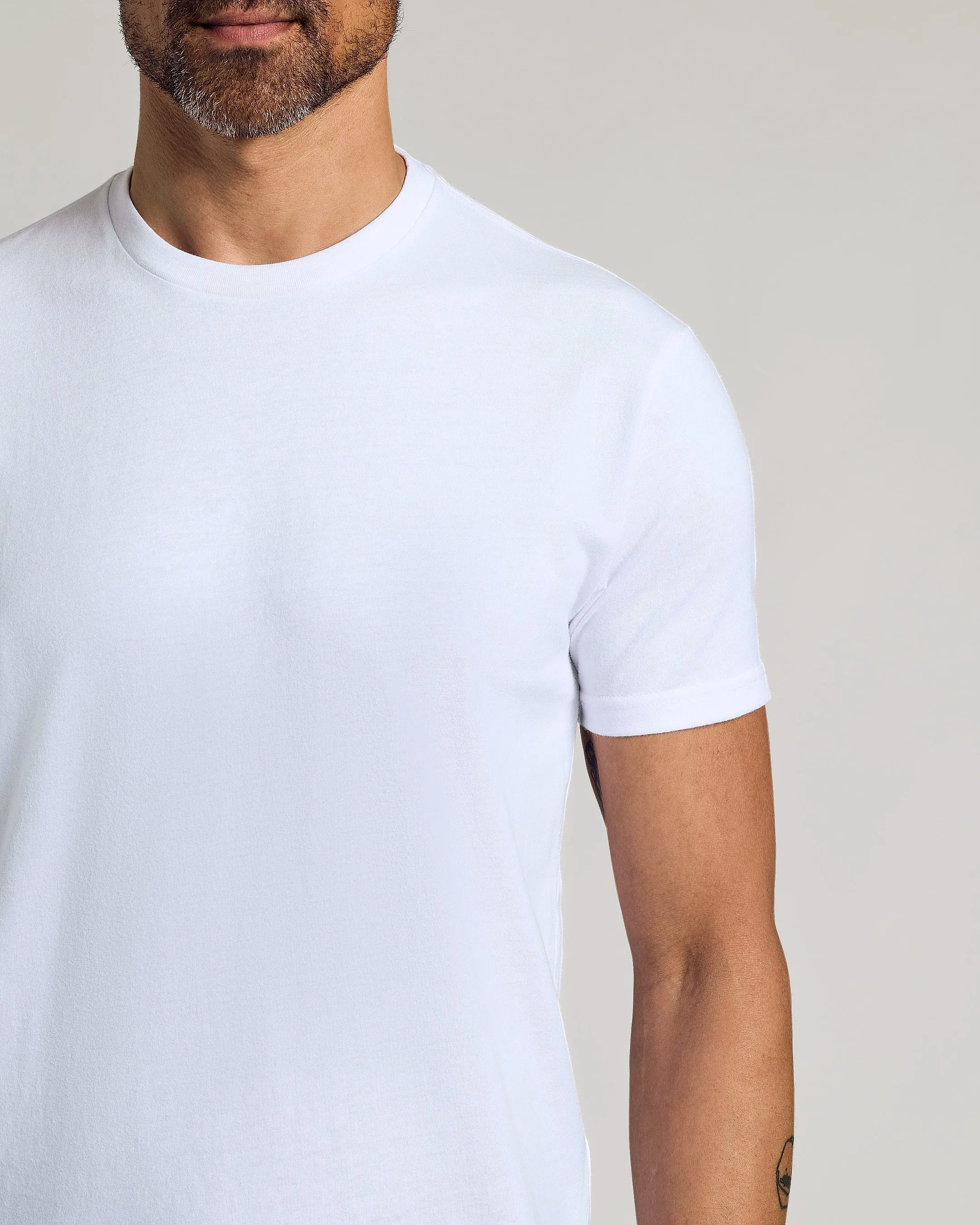 All White Curved Hem Classic Crew Neck 10-Pack sold by True Classic product image thumbnail 5