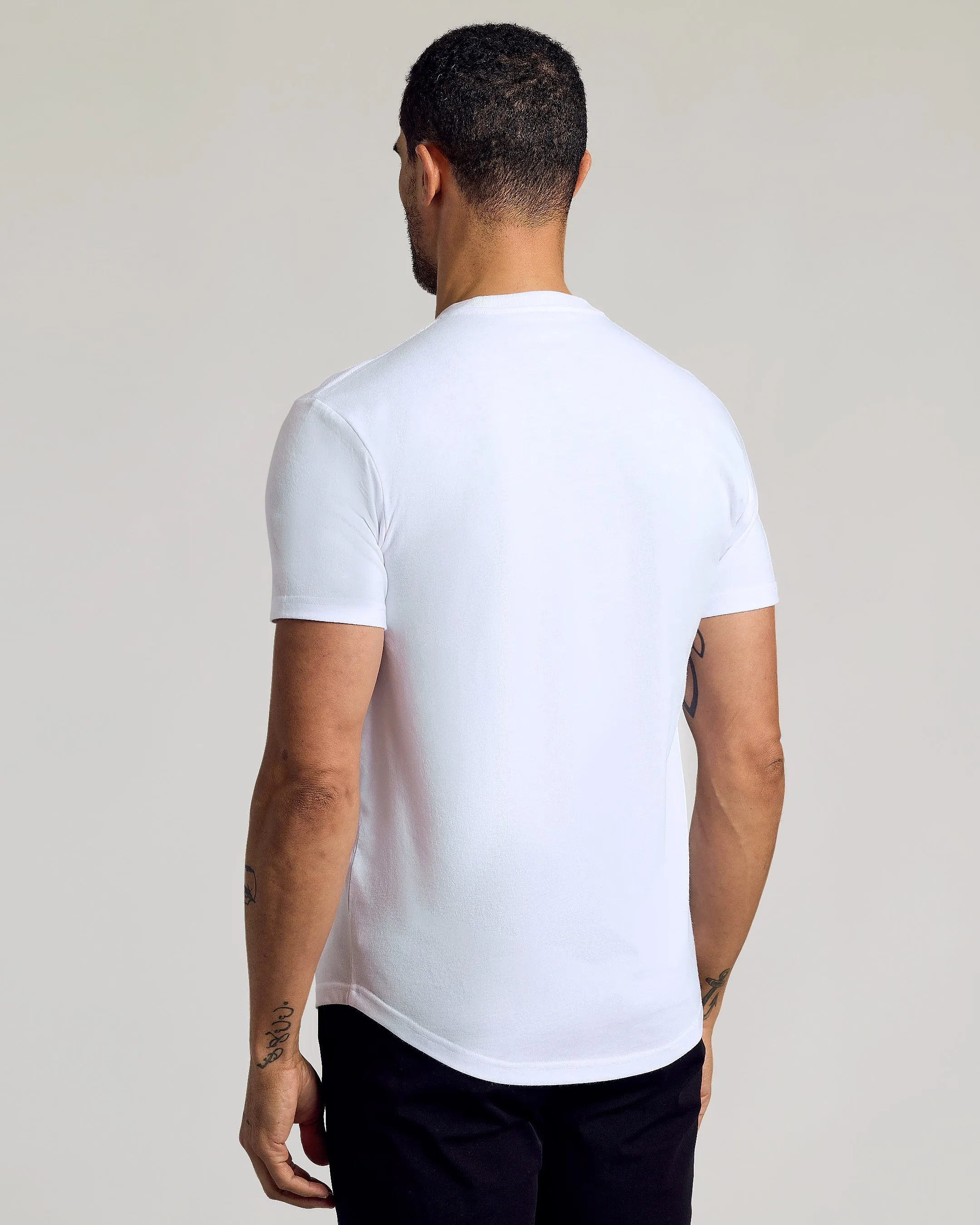 All White Curved Hem Classic Crew Neck 10-Pack sold by True Classic product image thumbnail 3