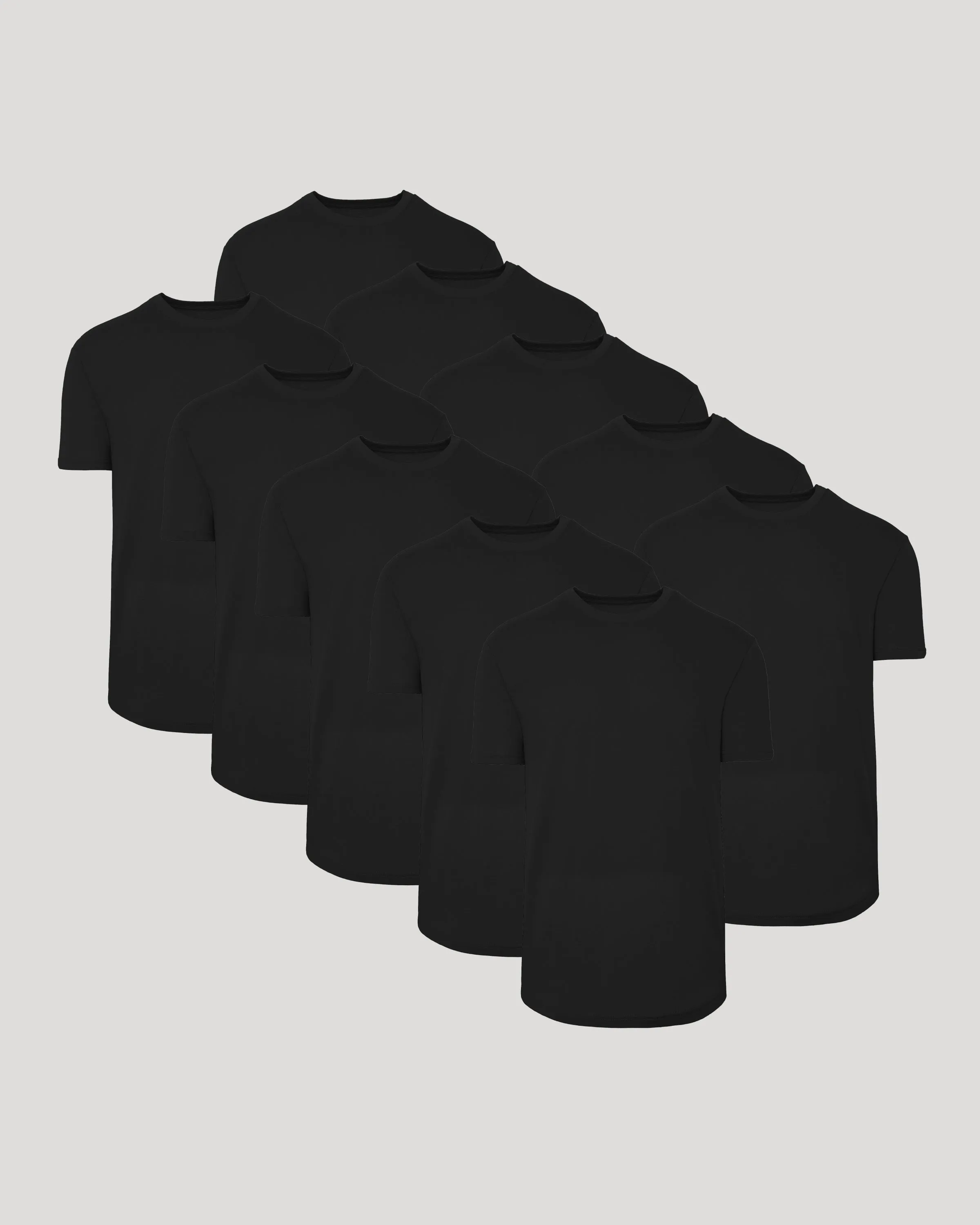 All Black Curved Hem Classic Crew Neck 10-Pack sold by True Classic