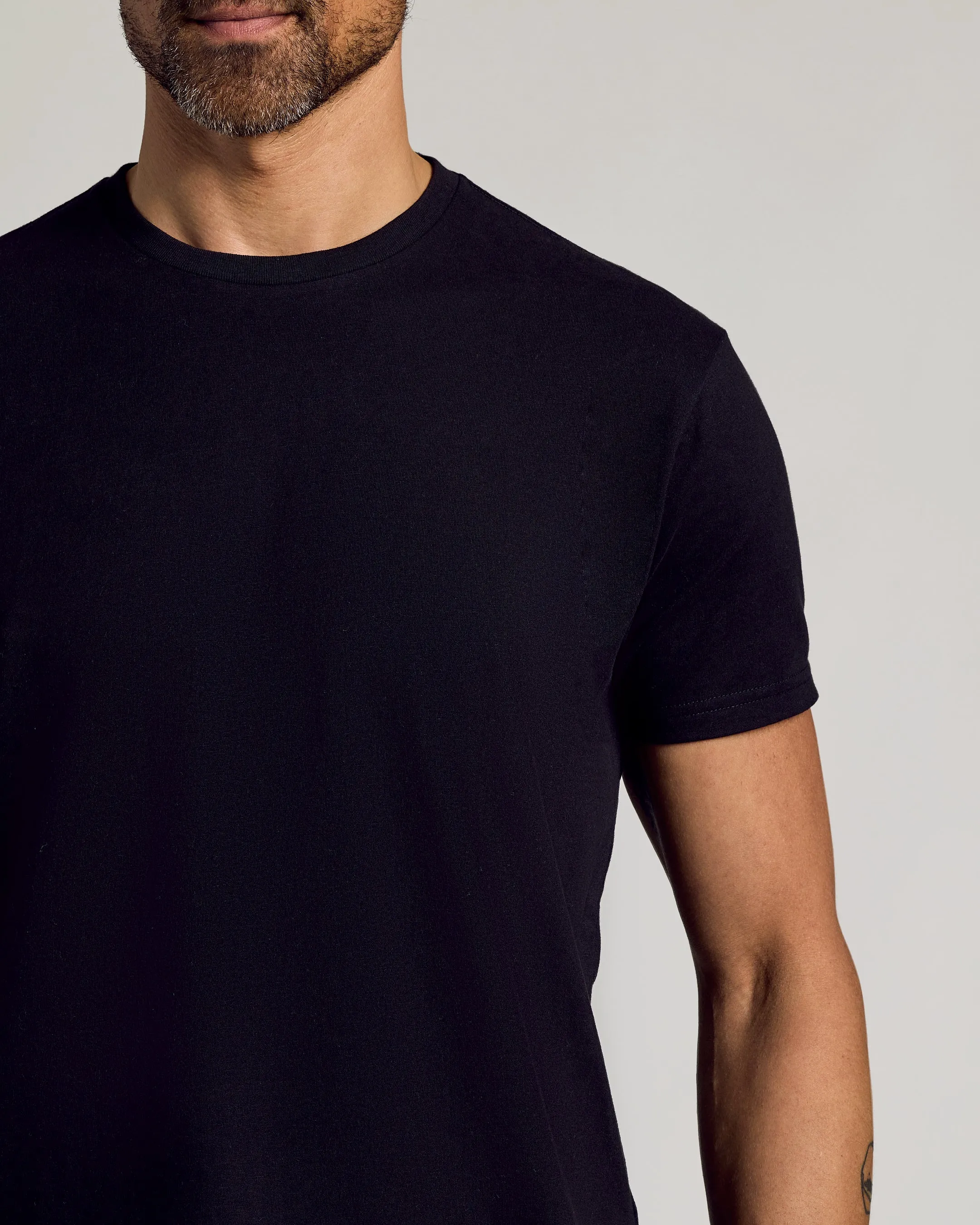 All Black Curved Hem Classic Crew Neck 10-Pack sold by True Classic product image thumbnail 5