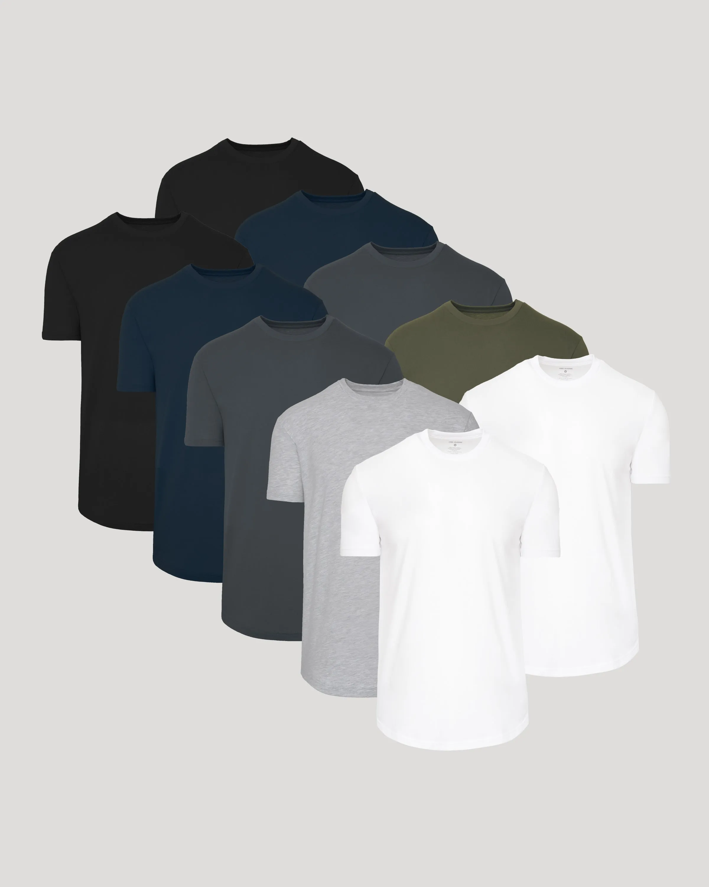 Wardrobe Curved Hem Classic Crew Neck 10-Pack sold by True Classic