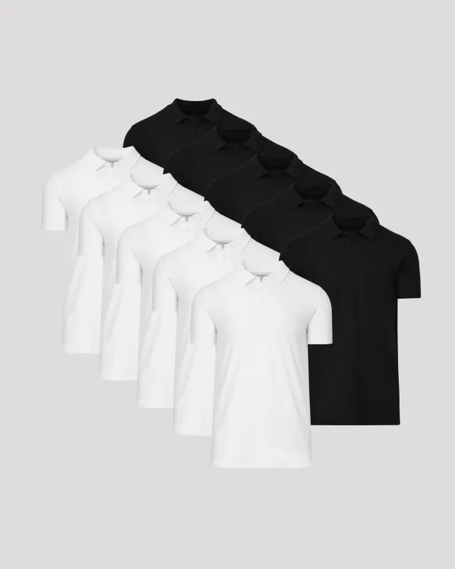 Black & White Tall Classic Polo 10-Pack sold by True Classic