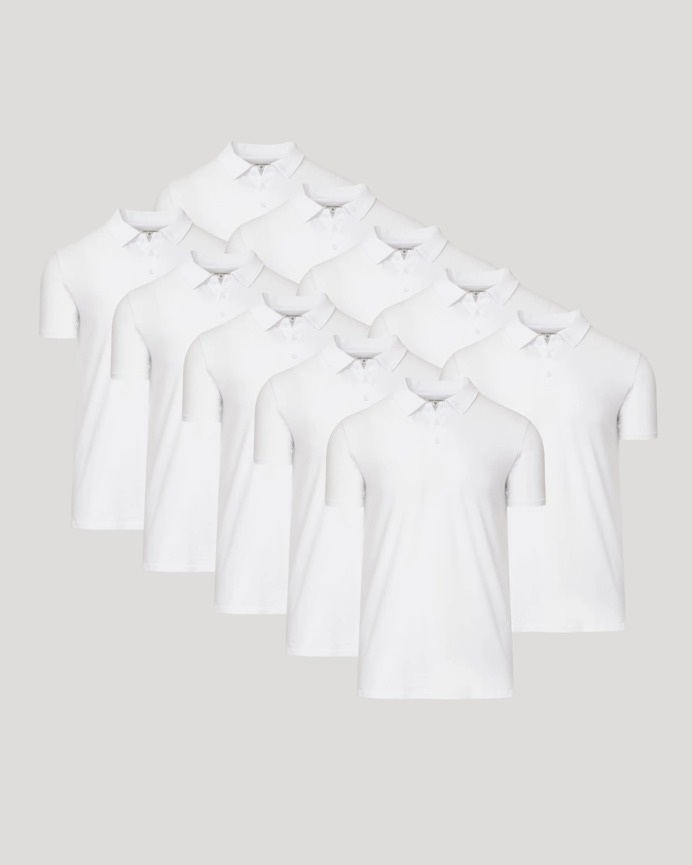 All White Tall Classic Polo 10-Pack sold by True Classic