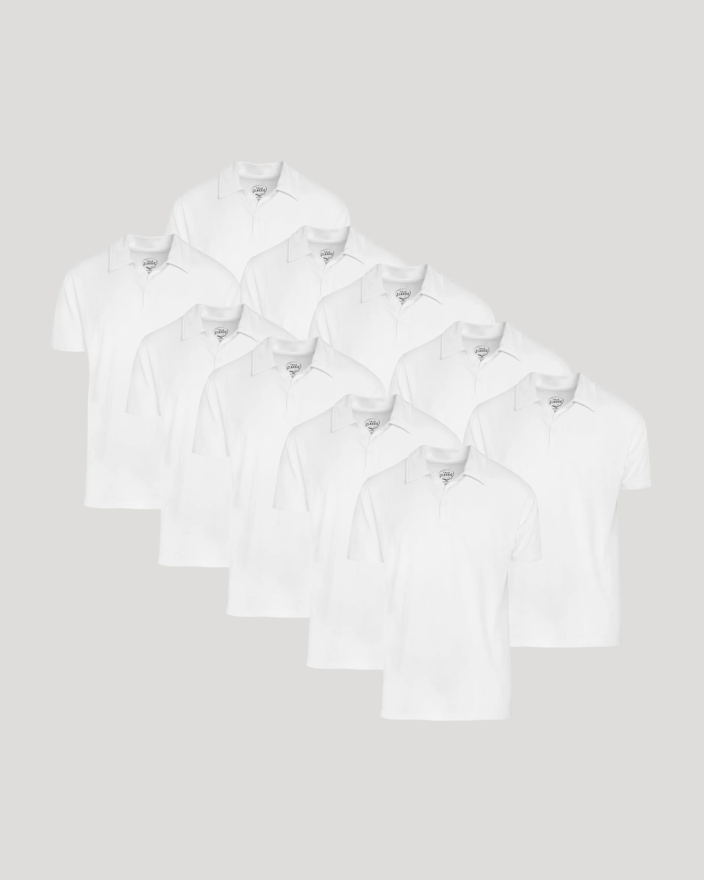 All White Classic Polo 10-Pack sold by True Classic