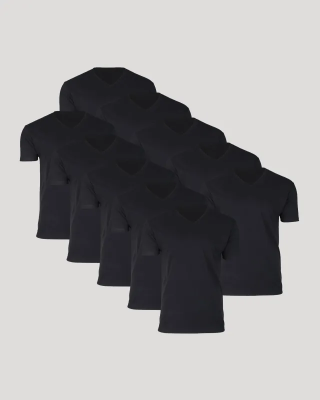 All Black Classic V-Neck 10-Pack sold by True Classic