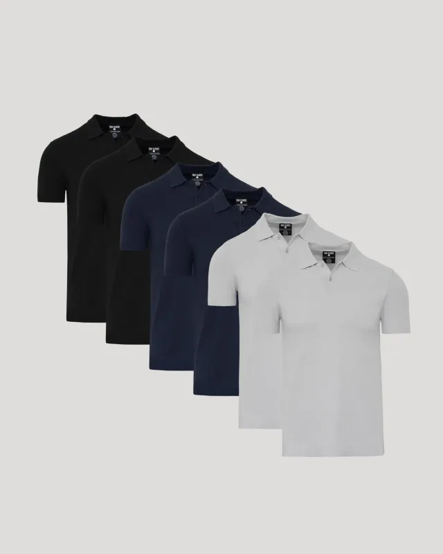 Neutral Navy Dressy Polo 6-Pack sold by True Classic