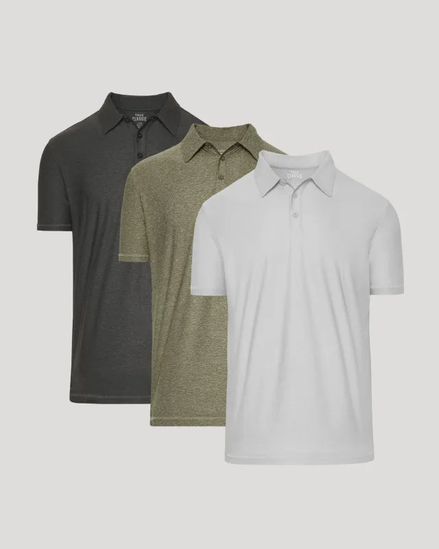 Active Short Sleeve Polo 3-Pack sold by True Classic