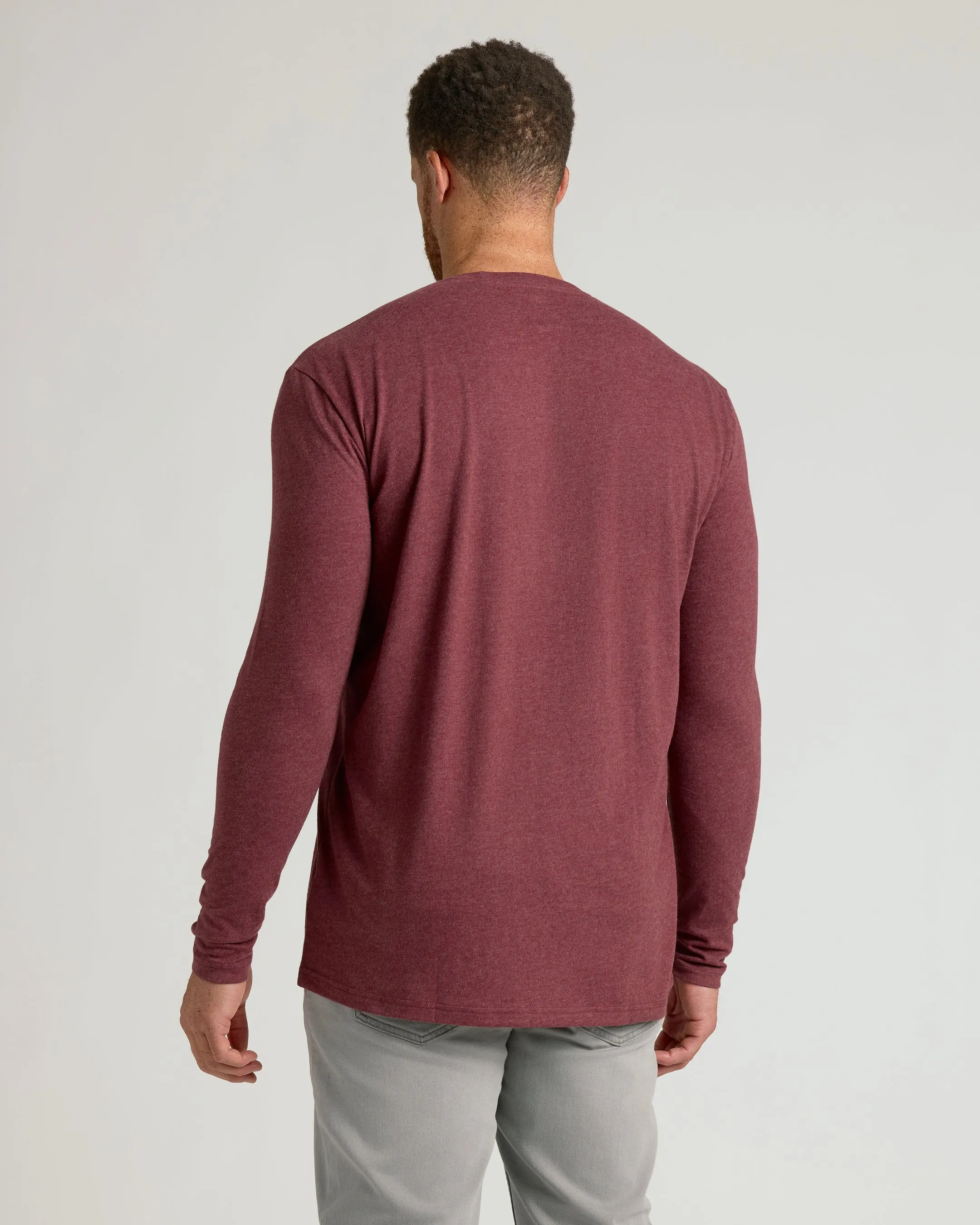 Dark Heather Clovewood Tall Long Sleeve T-Shirt sold by True Classic product image thumbnail 5