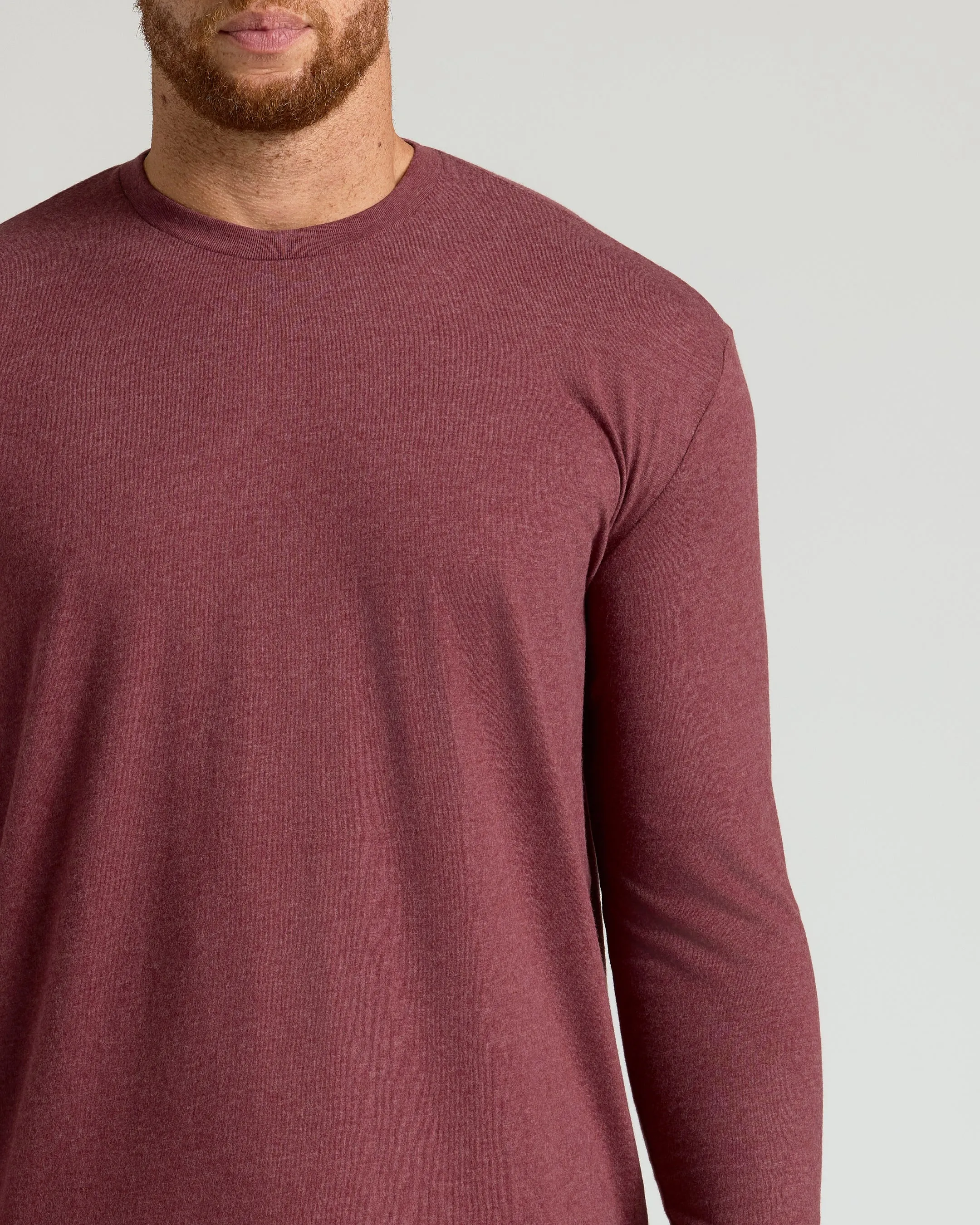Dark Heather Clovewood Tall Long Sleeve T-Shirt sold by True Classic product image thumbnail 3