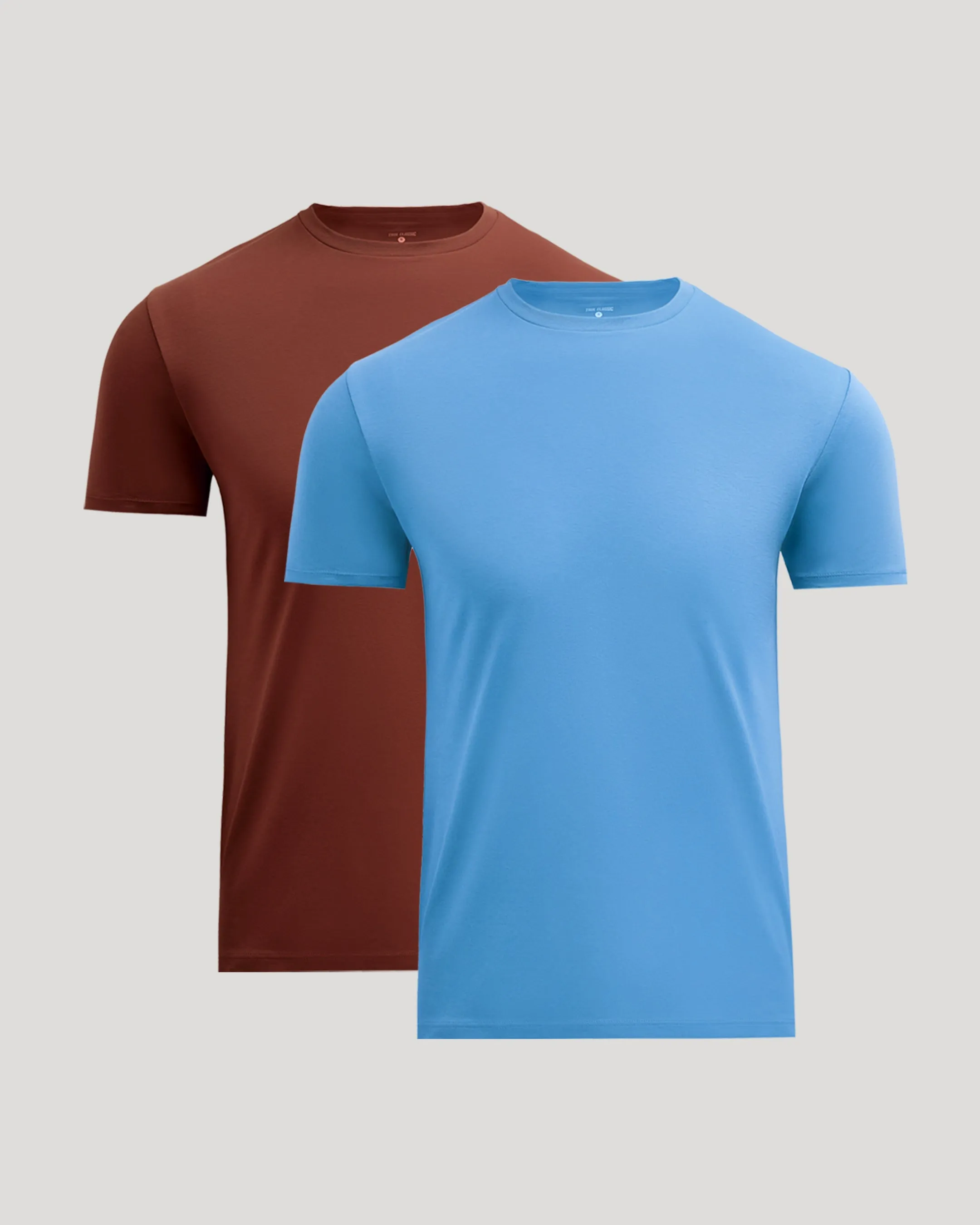 Cerulean & Chestnut Premium Pima Crew Neck 2-Pack sold by True Classic