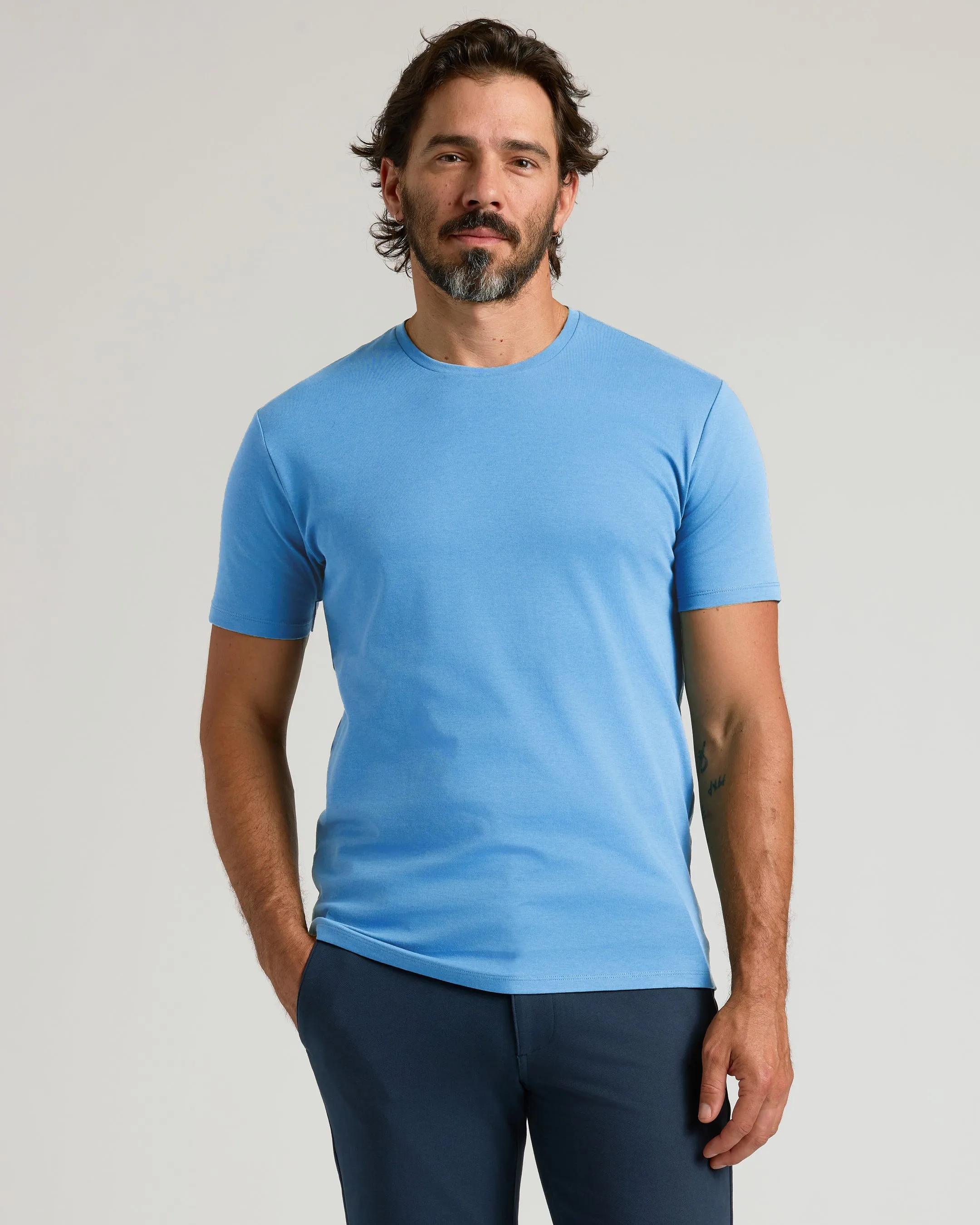 Cerulean & Chestnut Premium Pima Crew Neck 2-Pack sold by True Classic product image thumbnail 3