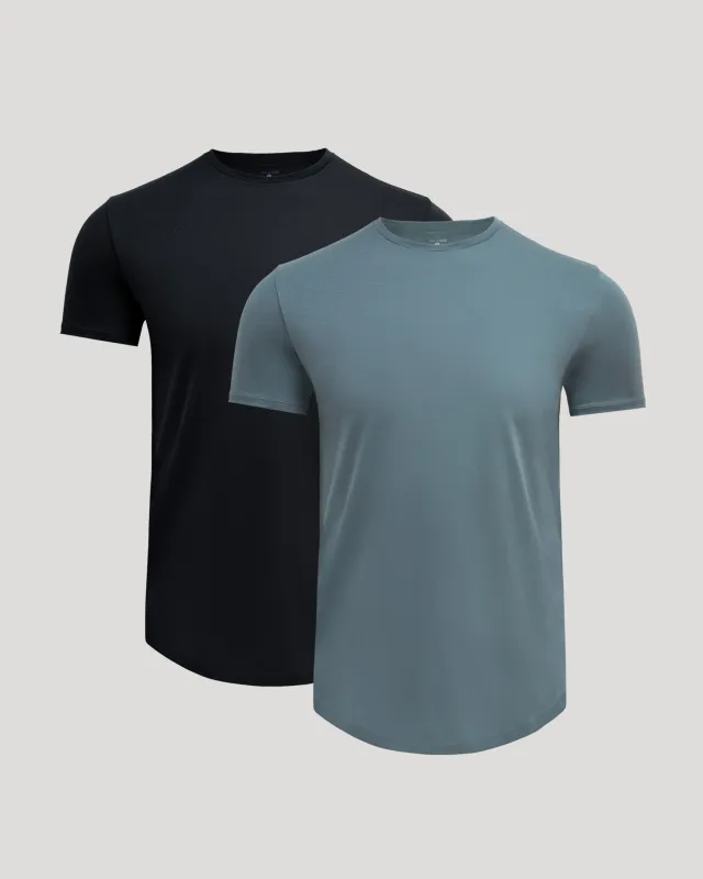 Black & Tempest Pima Curved Hem Crew 2-Pack sold by True Classic