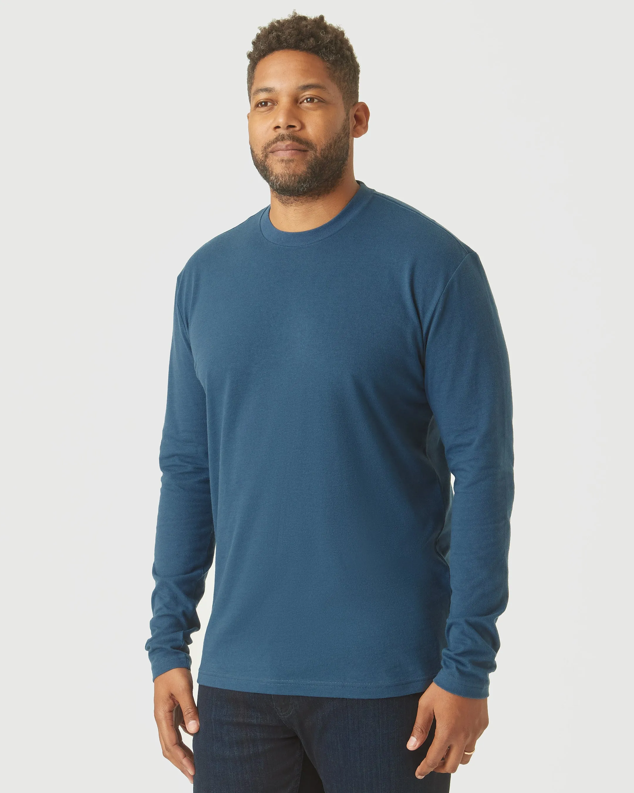 Deep Sea Blue Long Sleeve T Shirt sold by True Classic product image thumbnail 4